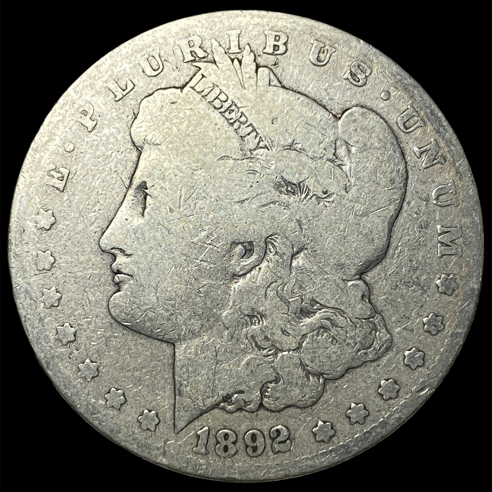 1892-S Silver Morgan Dollar NICELY CIRCULATED: 1892-S Silver Morgan Dollar NICELY CIRCULATED