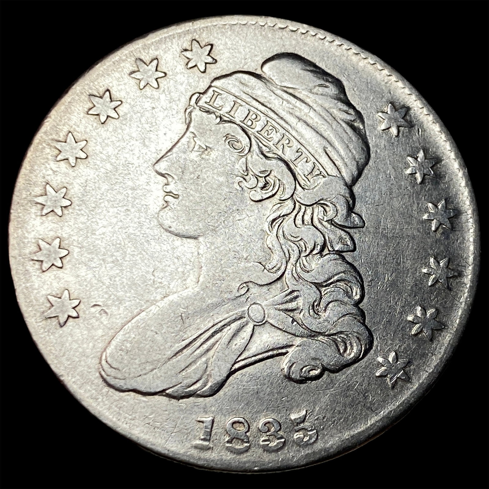 1835 Capped Bust Half Dollar NEARLY UNCIRCULATED: 1835 Capped Bust Half Dollar NEARLY UNCIRCULATED