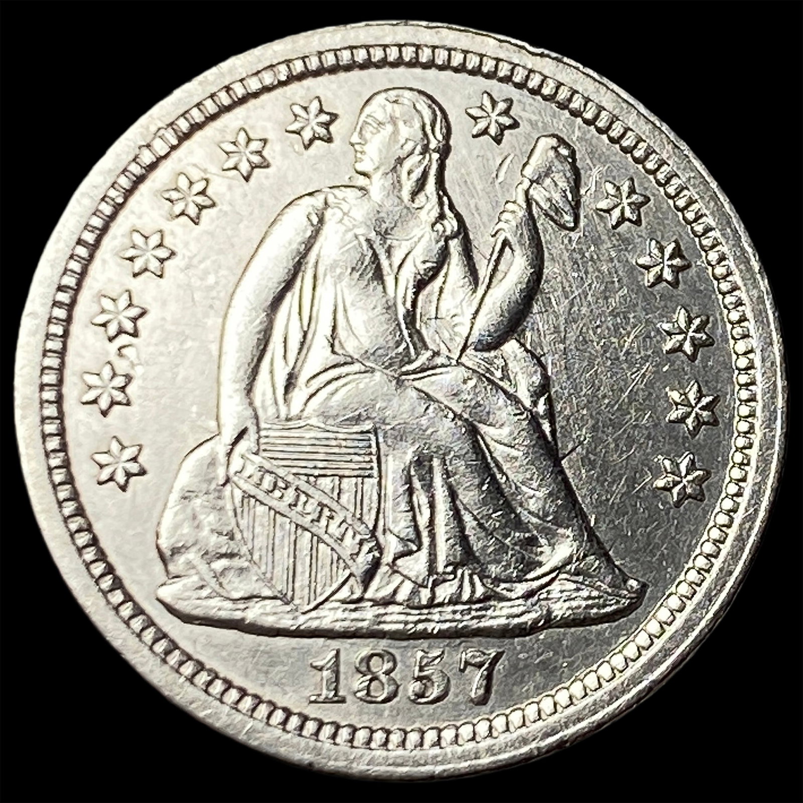 1857 Seated Liberty Dime UNCIRCULATED: 1857 Seated Liberty Dime UNCIRCULATED