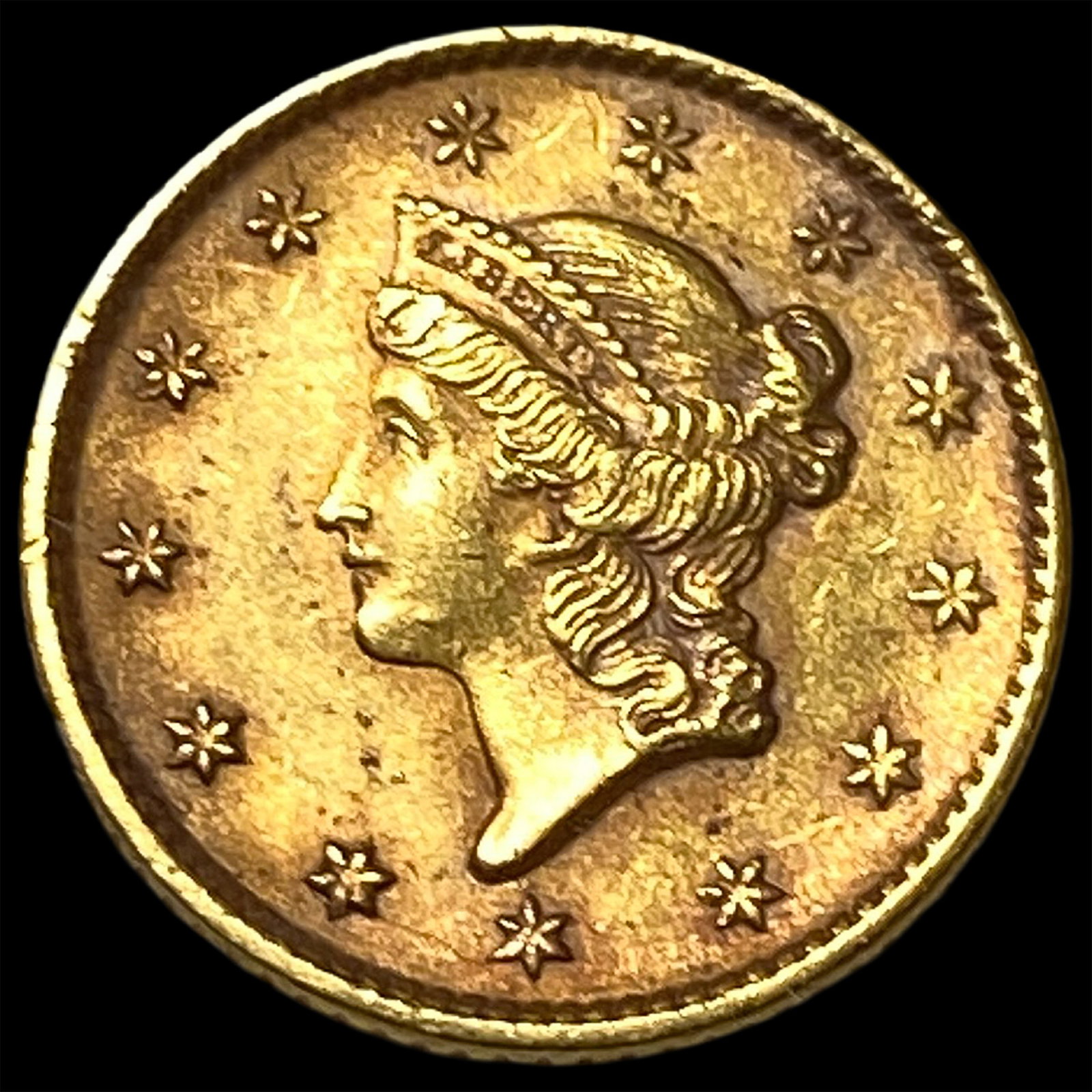 1853 Gold $1 Liberty Head Type 1 UNCIRCULATED: 1853 Gold $1 Liberty Head Type 1 UNCIRCULATED