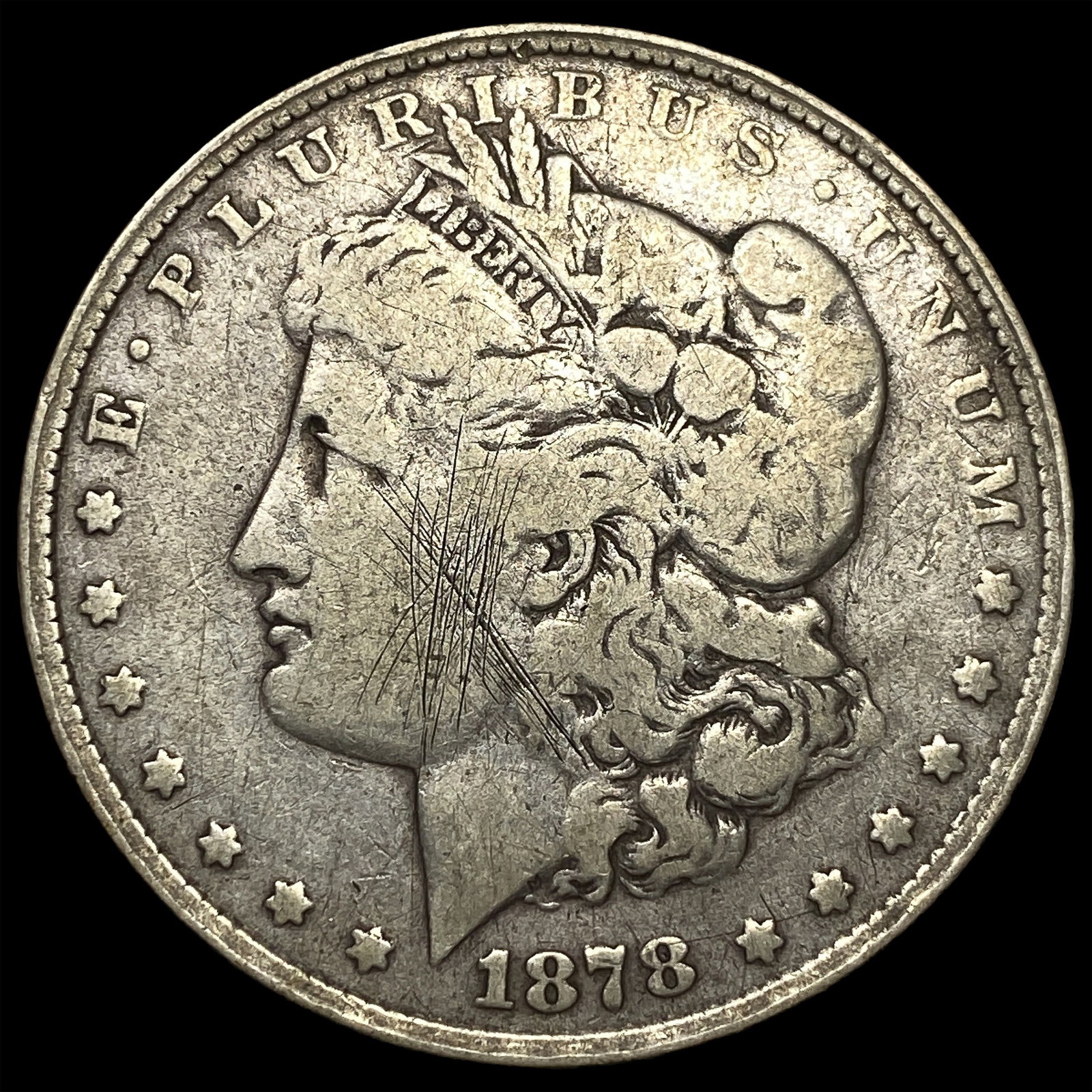 1878-CC Silver Morgan Dollar LIGHTLY CIRCULATED: 1878-CC Silver Morgan Dollar LIGHTLY CIRCULATED