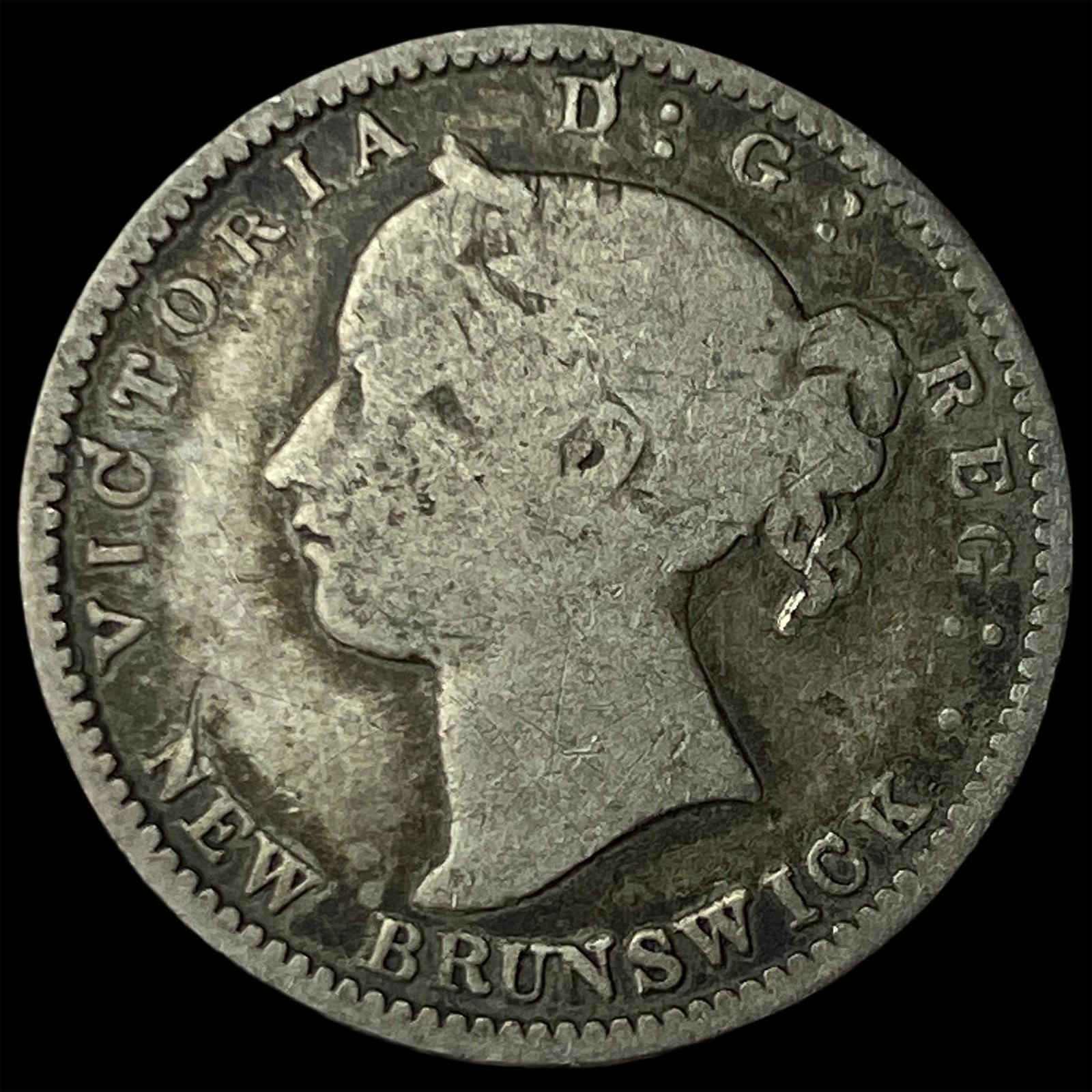 1864 New Brunswick Silver 10 Cents LIGHTLY CIRCULATED (1 of 2)