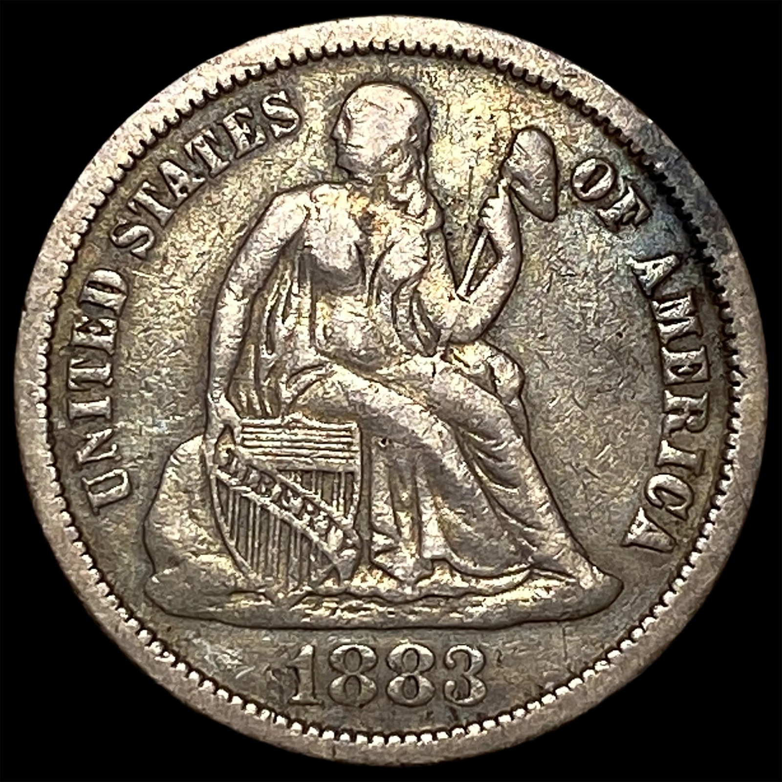 1883 Seated Liberty Dime NEARLY UNCIRCULATED: 1883 Seated Liberty Dime NEARLY UNCIRCULATED
