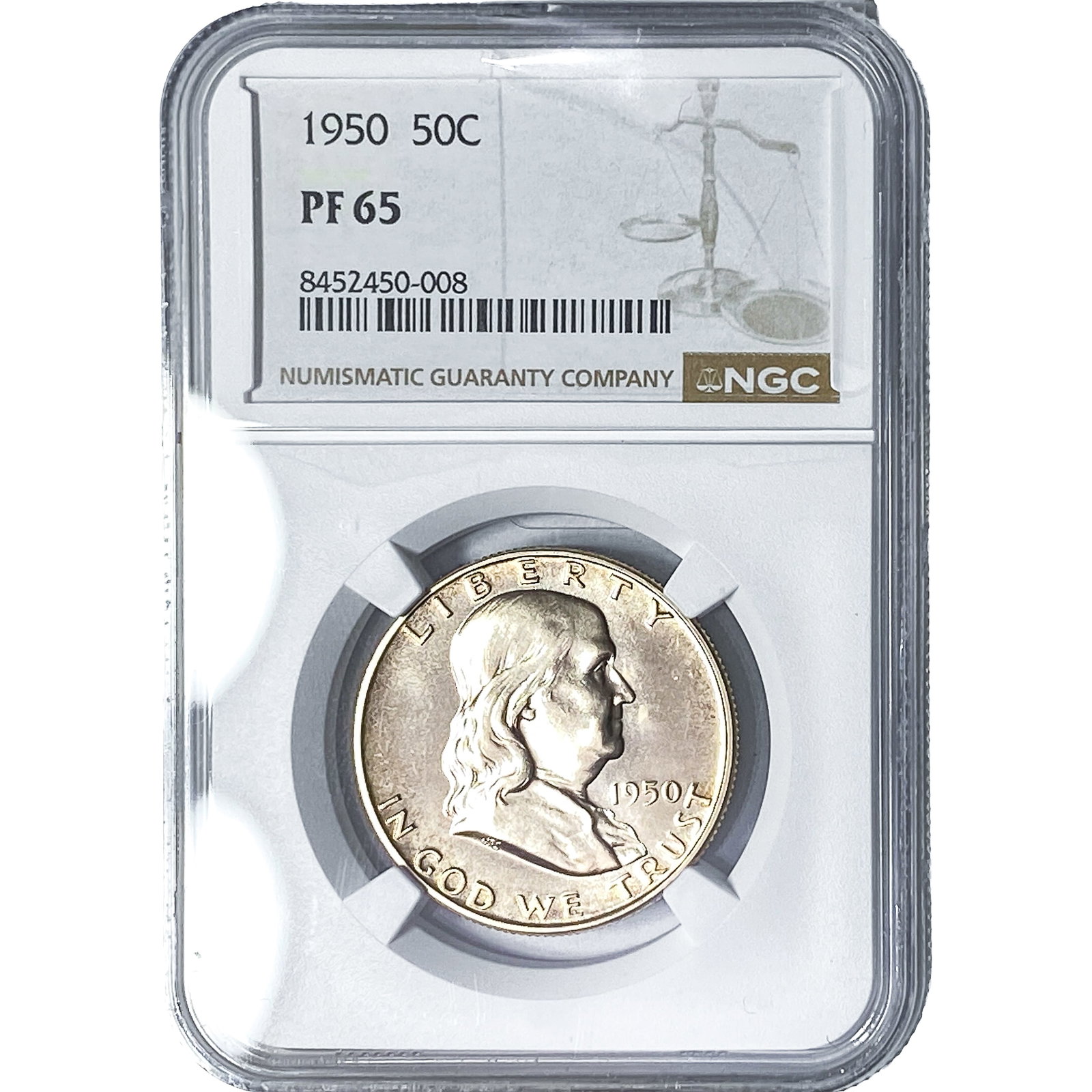 1950 Franklin Half Dollar NGC PF65: 1950 Franklin Half Dollar NGC PF65