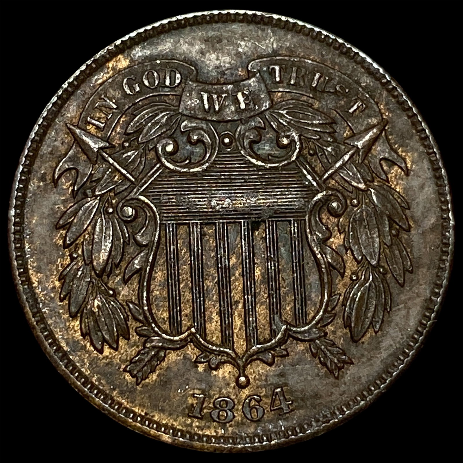 1864 Two-Cent Piece CLOSELY UNCIRCULATED: 1864 Two-Cent Piece CLOSELY UNCIRCULATED