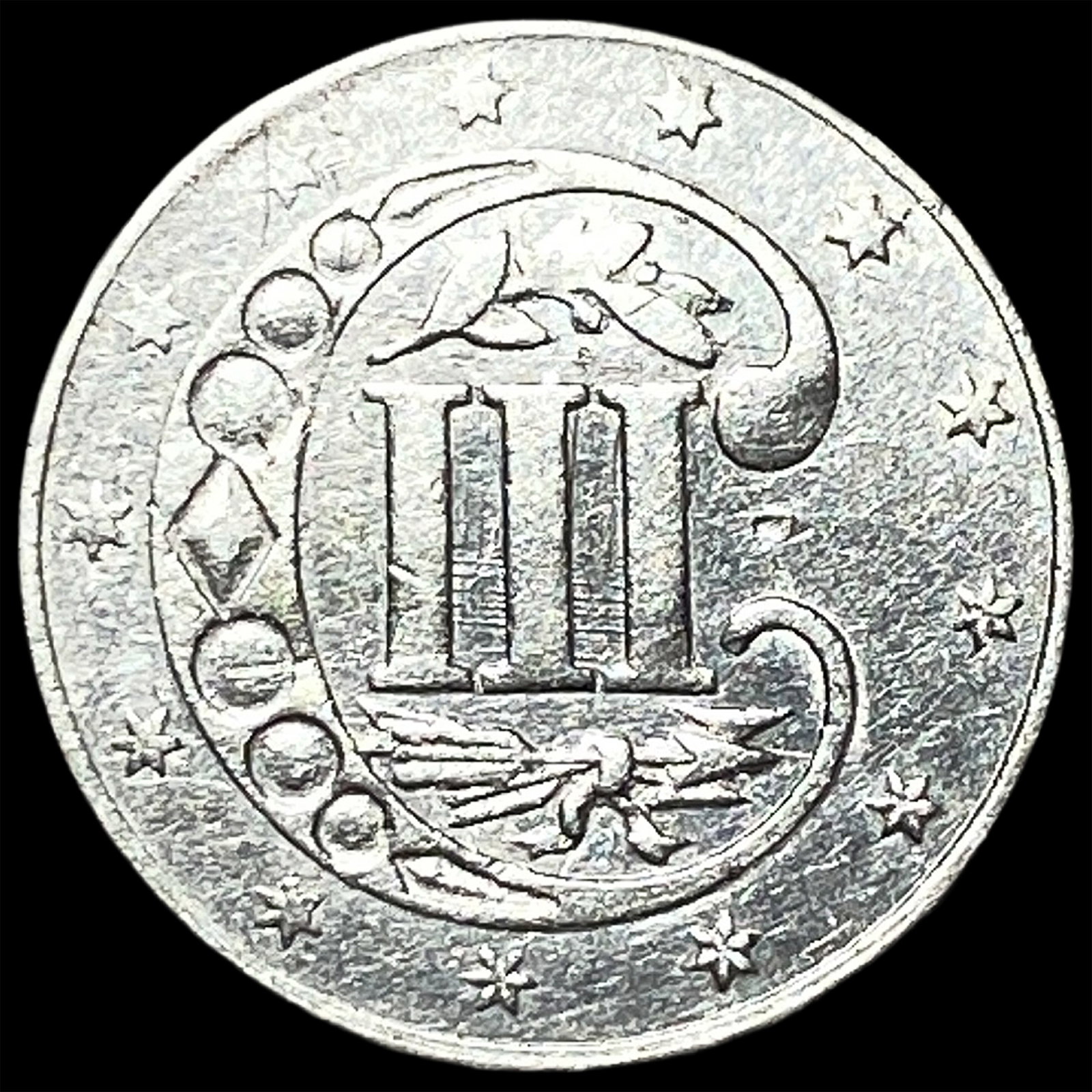 1861 Silver Three-Cent Piece UNCIRCULATED - 2