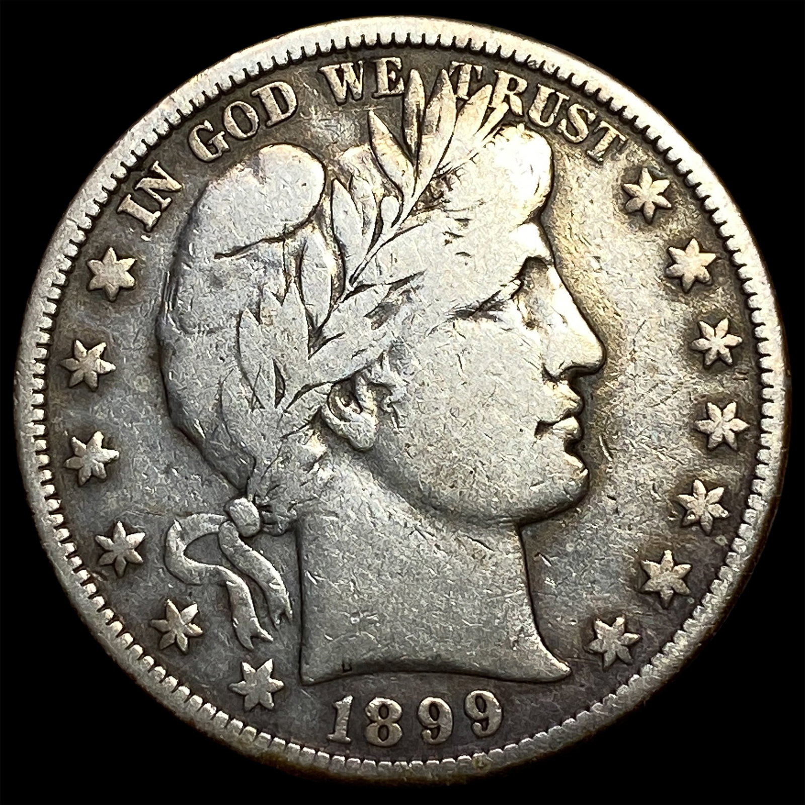 1899 Silver Half Dollar (Barber) LIGHTLY CIRCULATED: 1899 Silver Half Dollar (Barber) LIGHTLY CIRCULATED