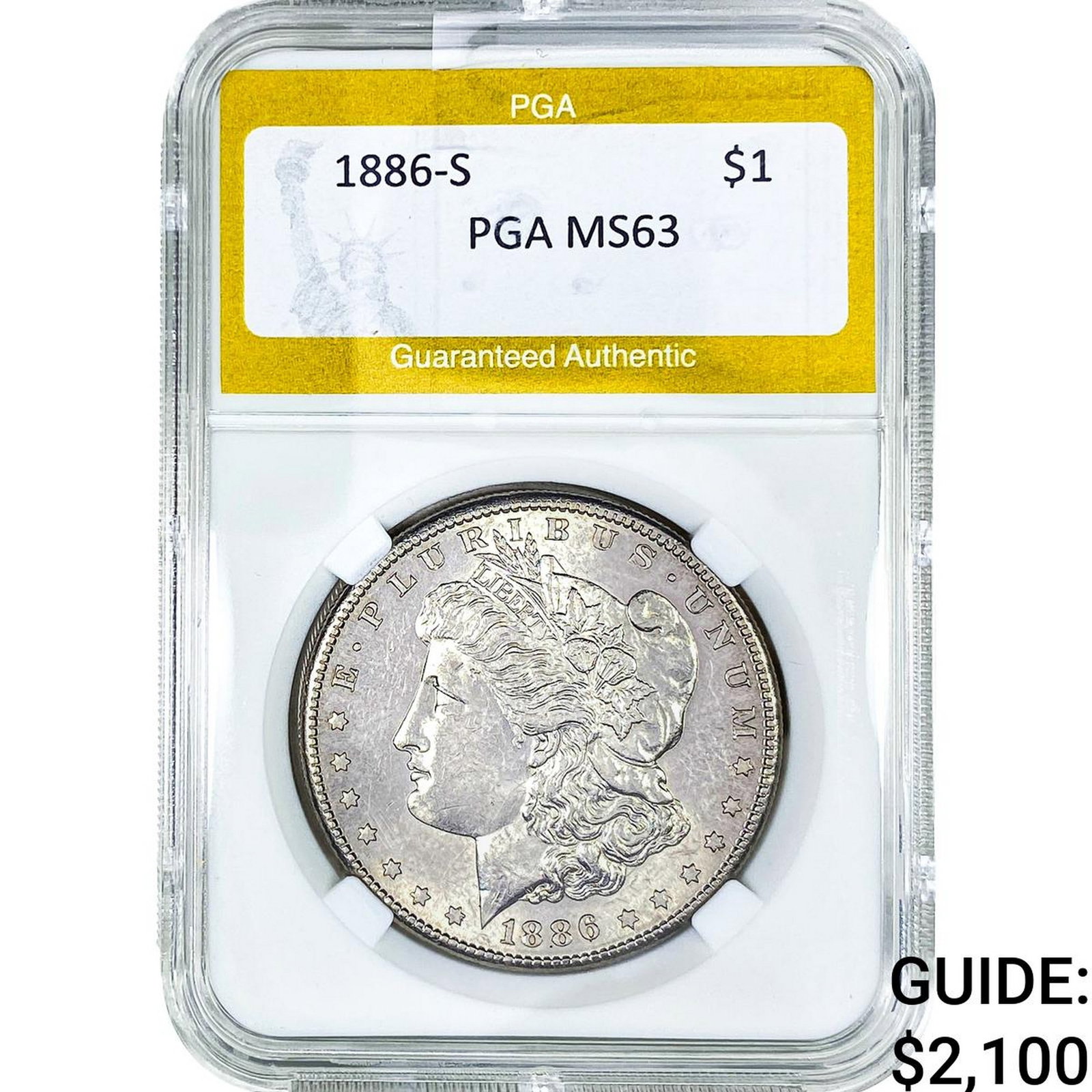 1886-S Morgan Silver Dollar PGA MS63 (1 of 2)