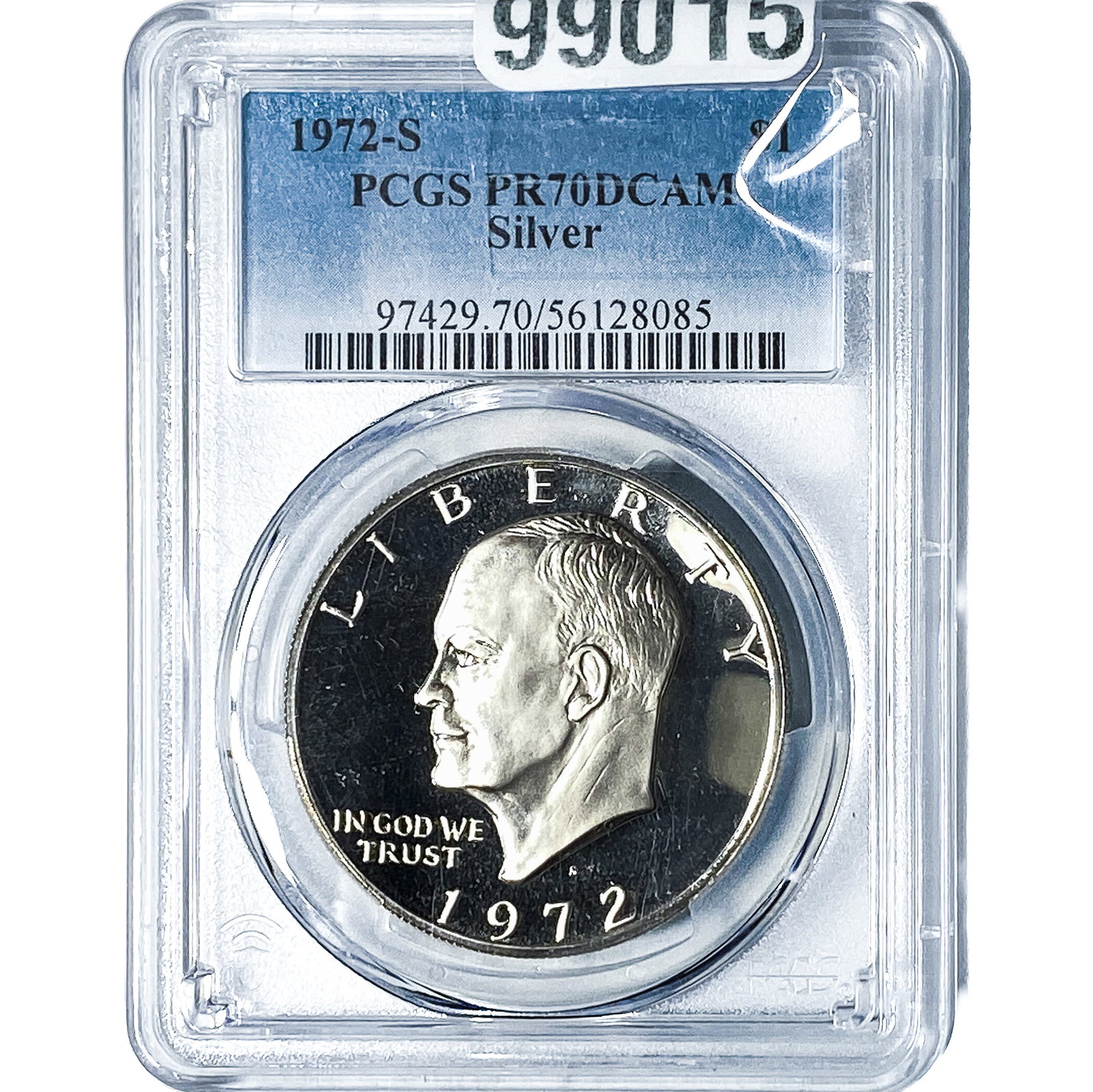 1972-S Eisenhower Dollar PCGS PR70 DCAM Silver: 1972-S Eisenhower Dollar PCGS PR70 DCAM Silver