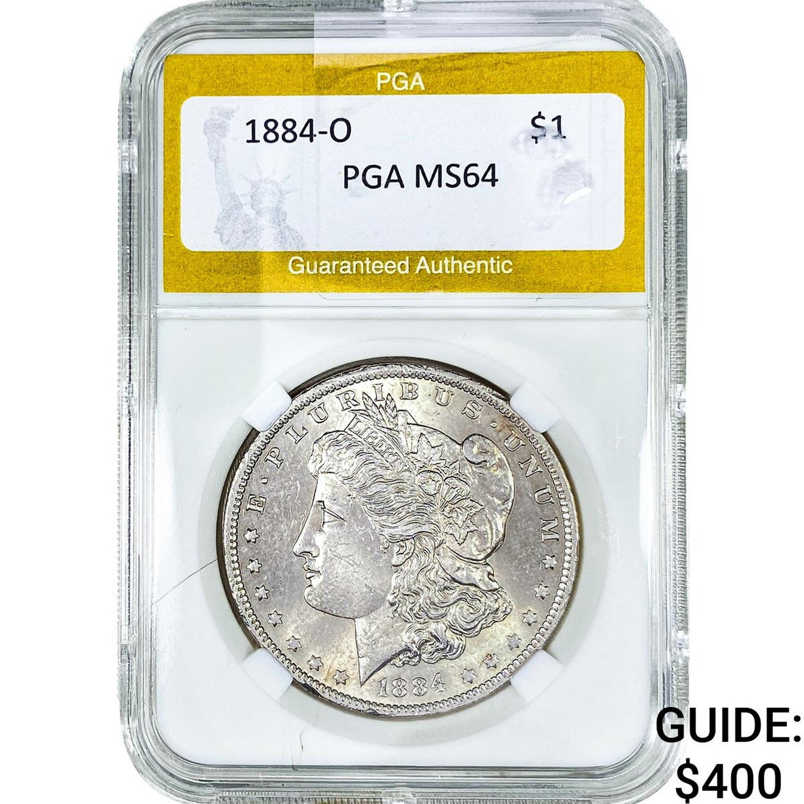 1884-O Morgan Silver Dollar PGA MS64: 1884-O Morgan Silver Dollar PGA MS64