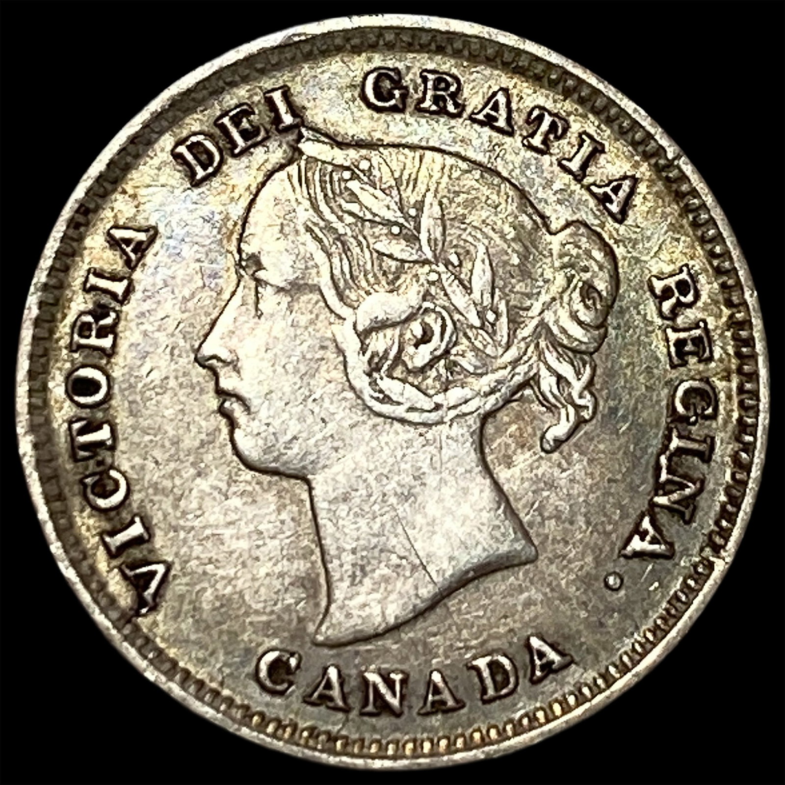 1891 Canada Silver 5 Cents CHOICE AU (1 of 2)