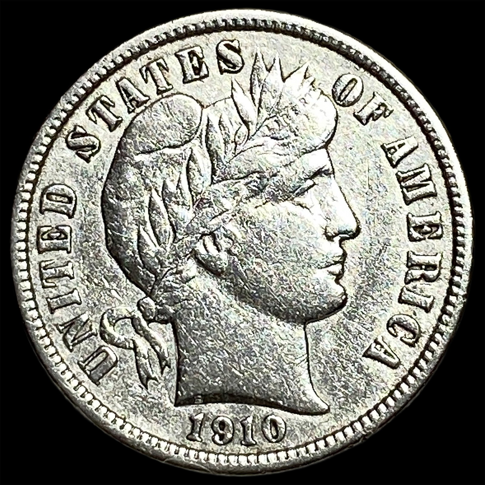 1910 Barber Dime CHOICE AU: 1910 Barber Dime CHOICE AU