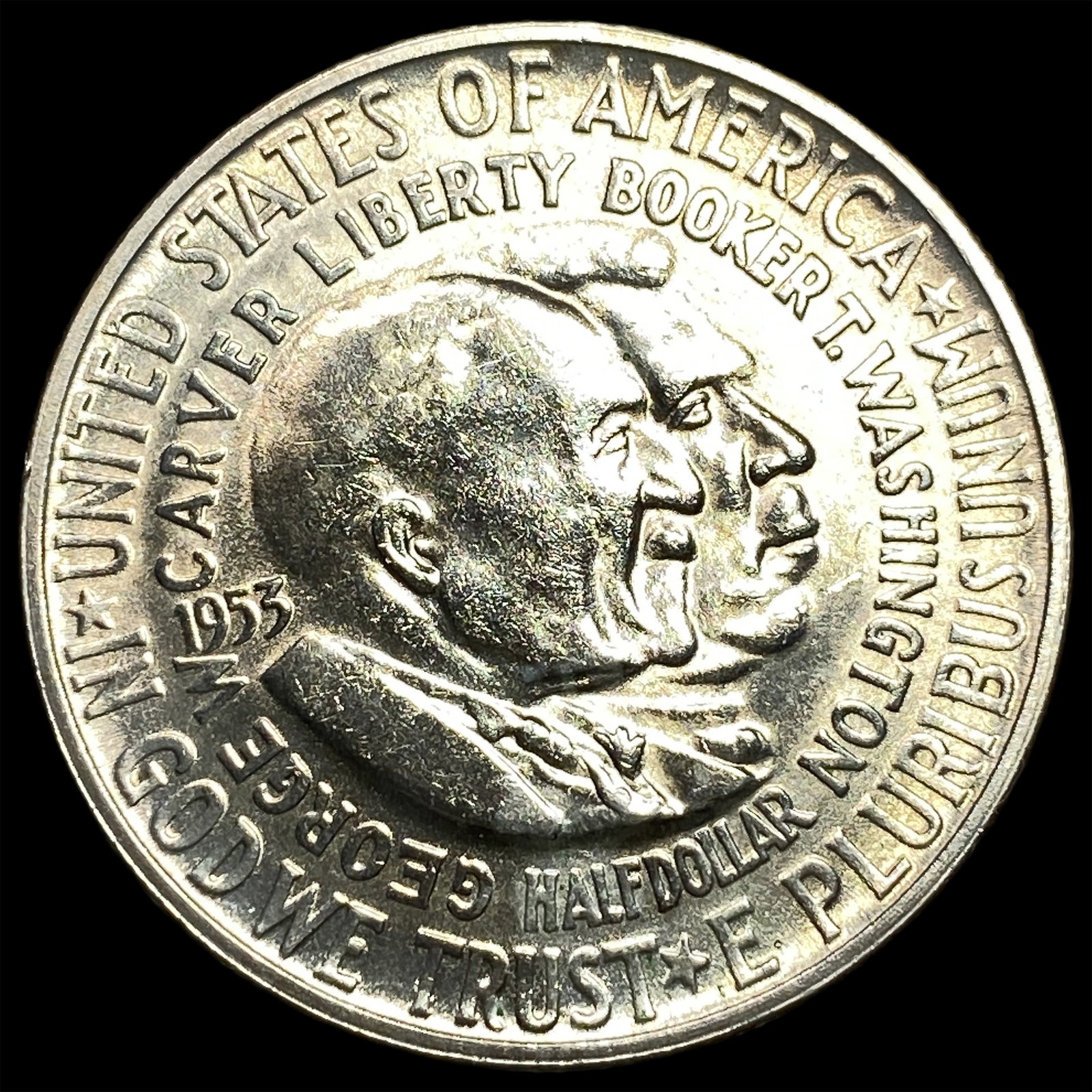 1953 Silver Half Dollar Booker T. Washington UNCIRCULATED: 1953 Silver Half Dollar Booker T. Washington UNCIRCULATED