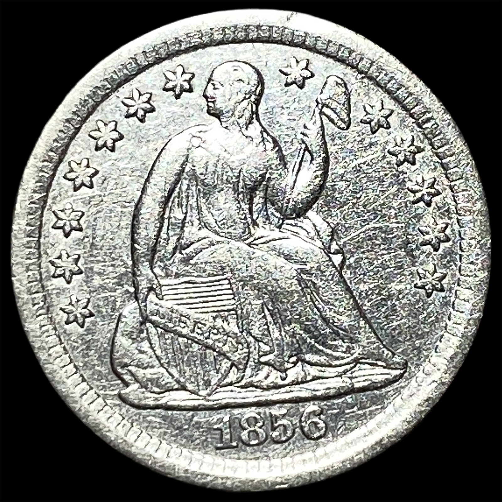 1856-O Silver Half Dime CLOSELY UNCIRCULATED: 1856-O Silver Half Dime CLOSELY UNCIRCULATED