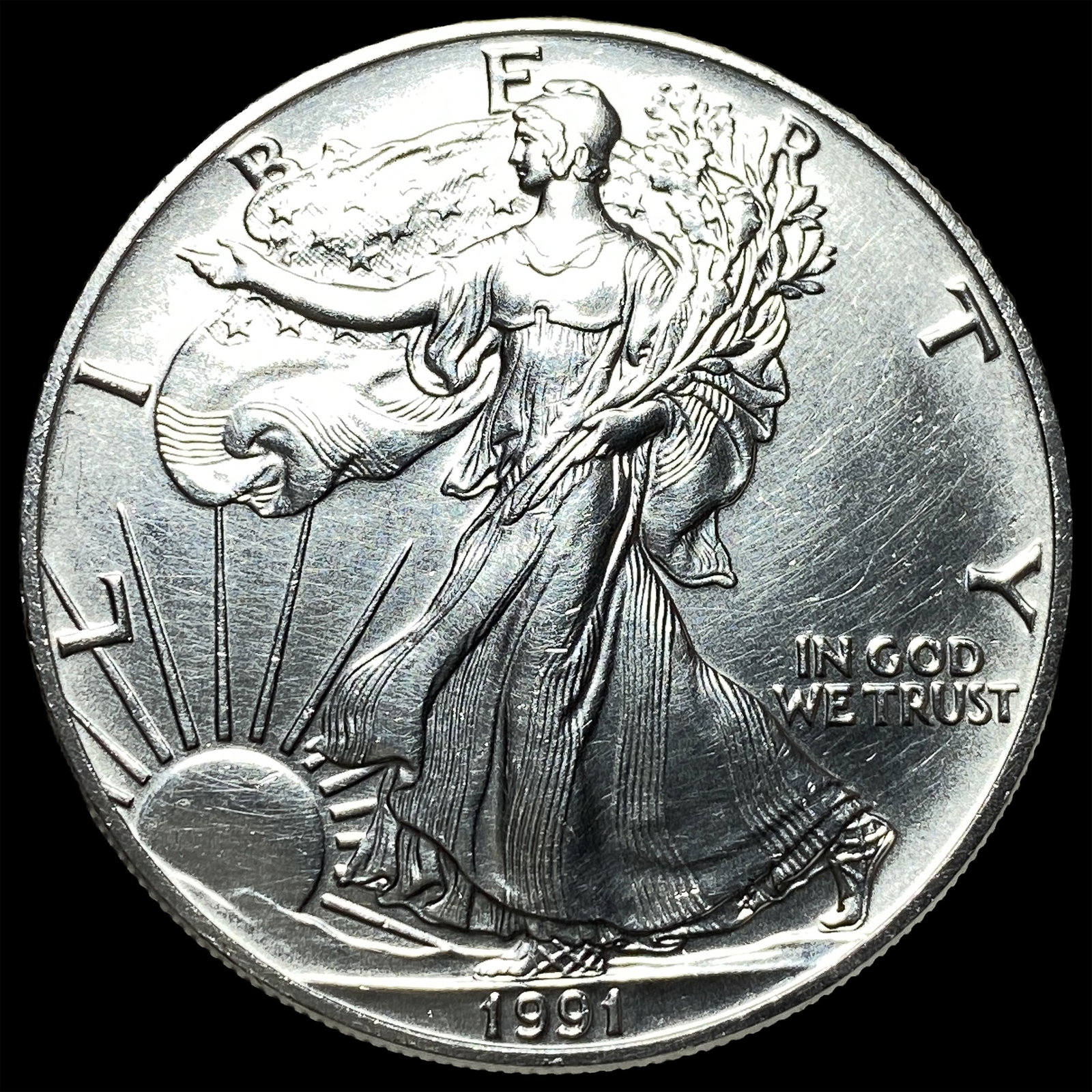 1991 Silver American Eagle $1 GEM BU (1 of 2)
