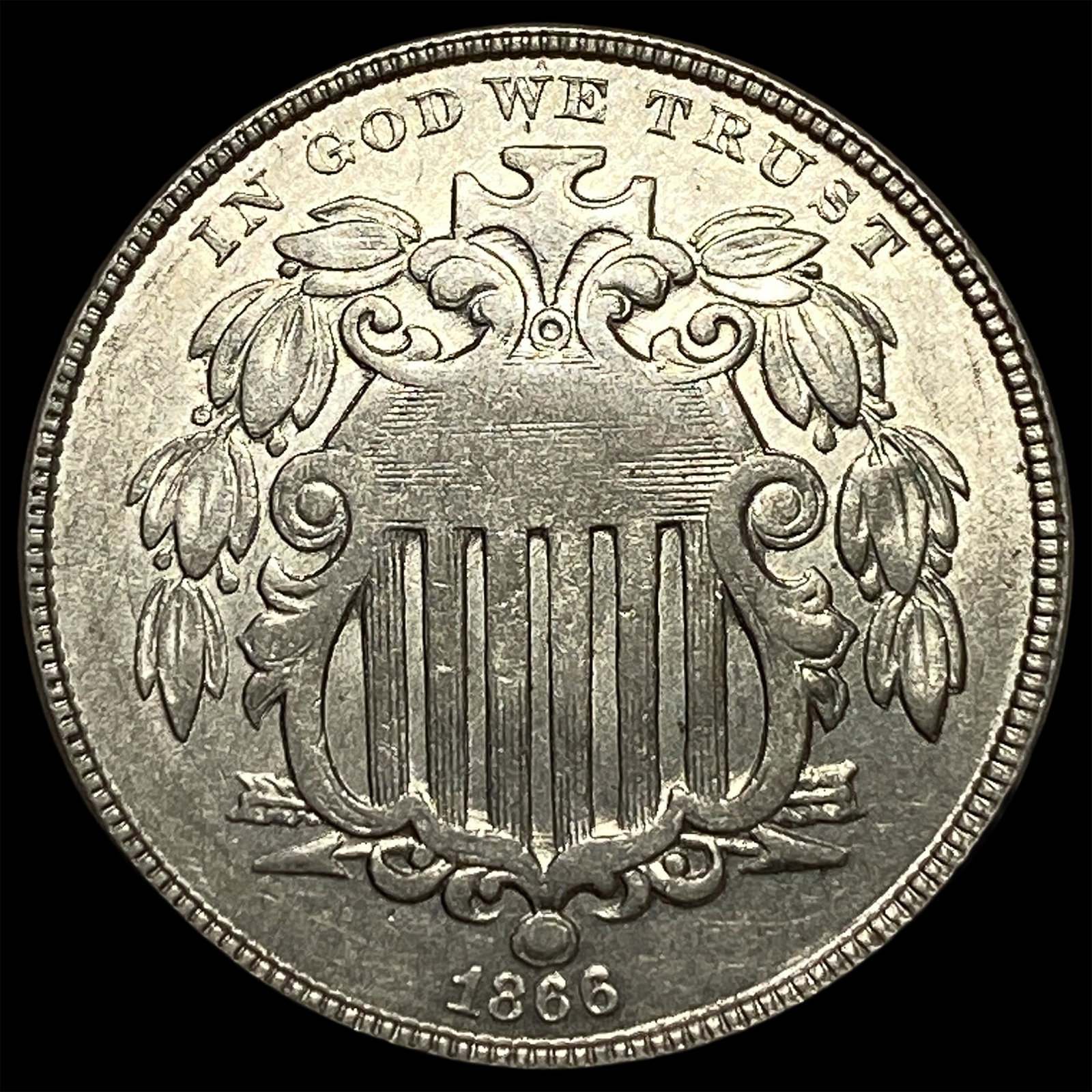 1866 Shield Nickel UNCIRCULATED: 1866 Shield Nickel UNCIRCULATED