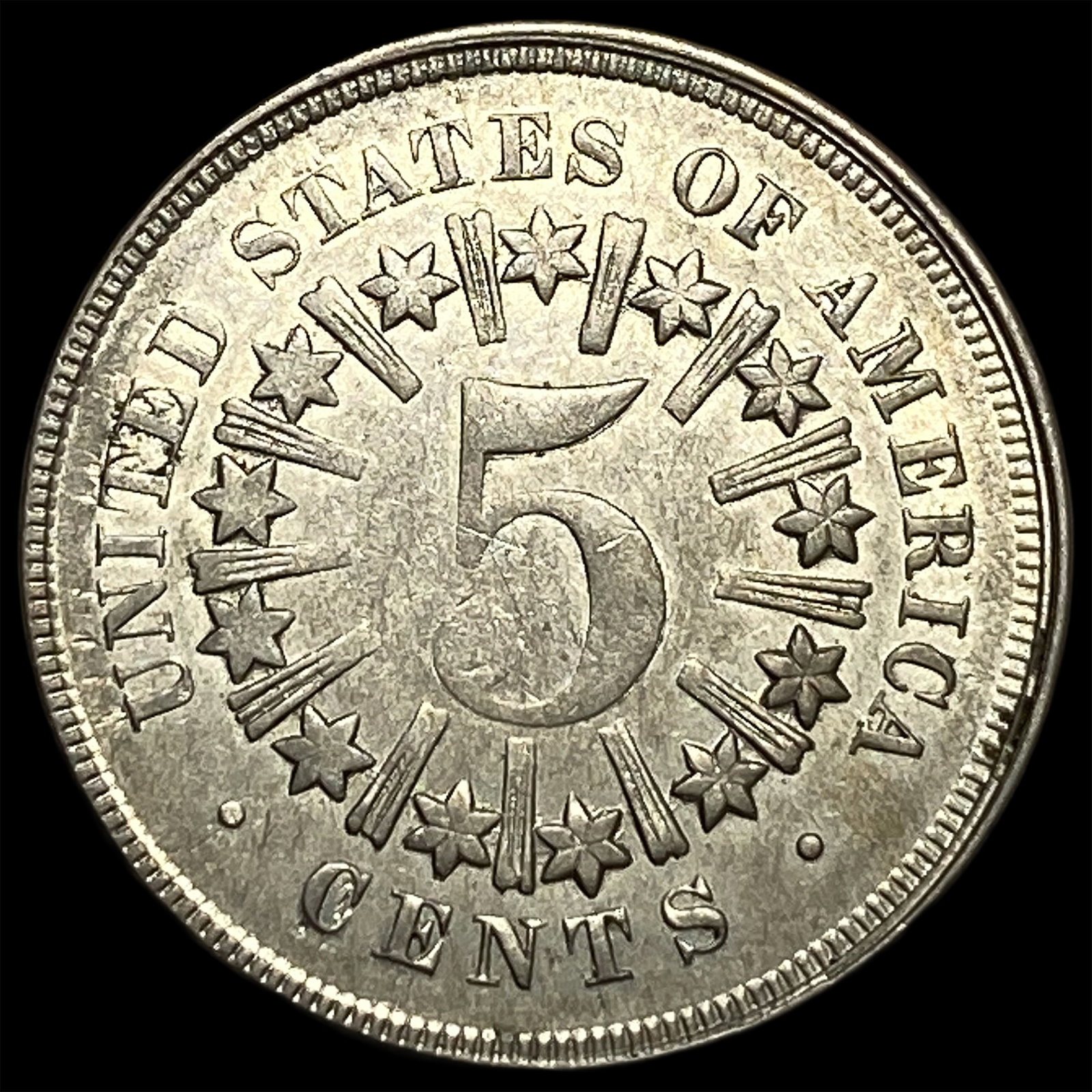 1866 Rays Shield Nickel UNCIRCULATED - 2