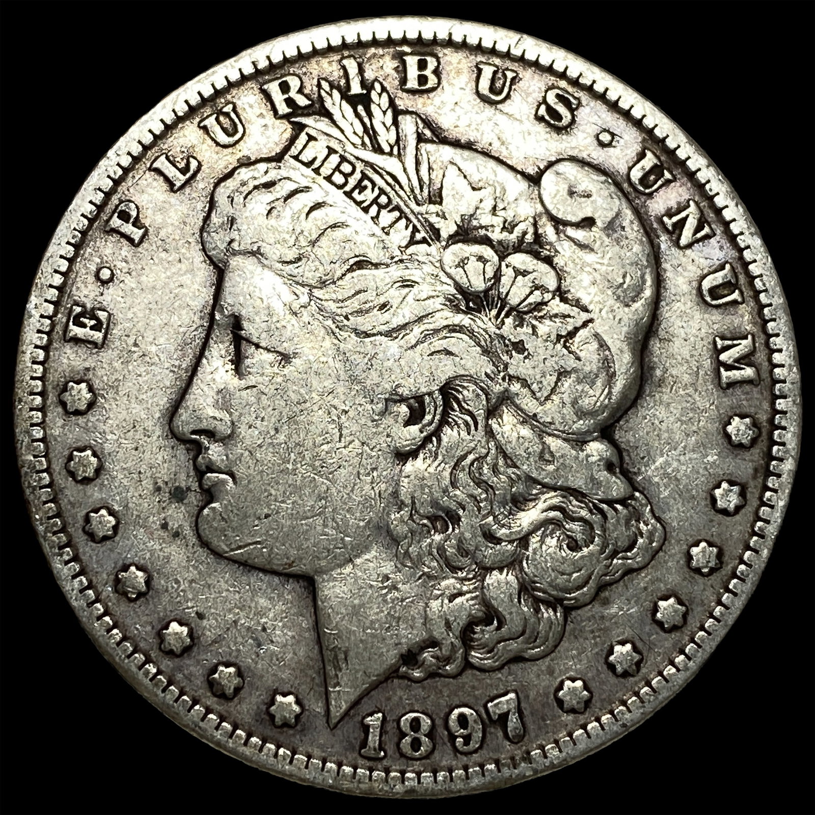 1897-S Silver Morgan Dollar ABOUT UNCIRCULATED: 1897-S Silver Morgan Dollar ABOUT UNCIRCULATED