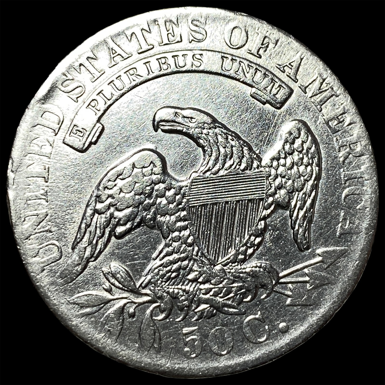 1833 Capped Bust Half Dollar CLOSELY UNCIRCULATED - 2