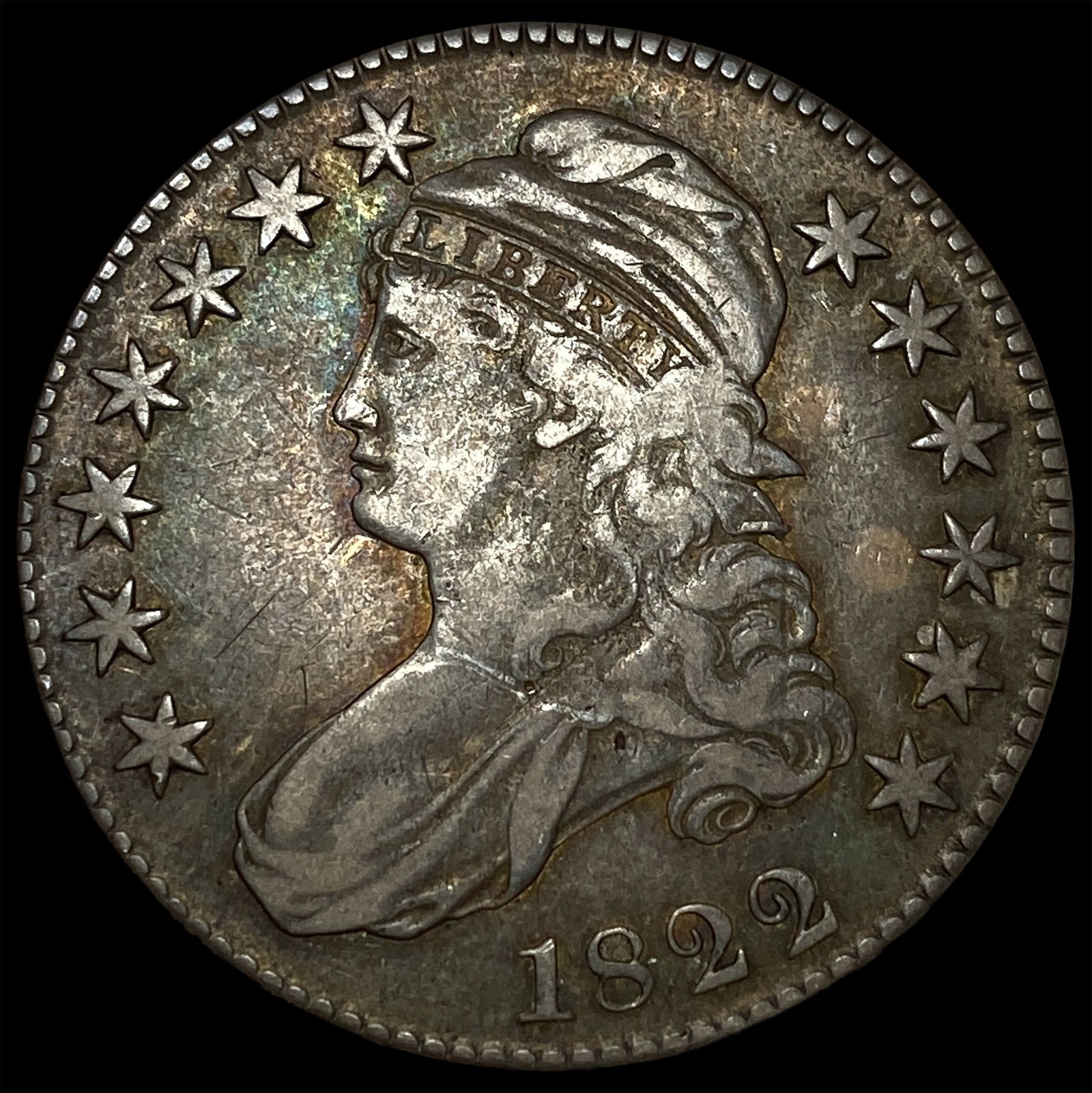 1822 Capped Bust Half Dollar NEARLY UNCIRCULATED (1 of 2)
