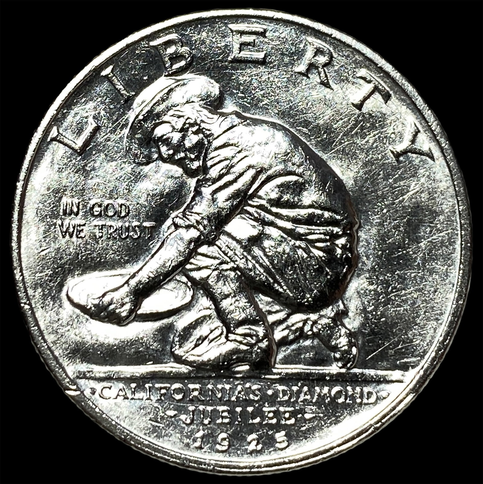1925-S Silver California Diamond Jubilee Half Dollar UNCIRCULATED: 1925-S Silver California Diamond Jubilee Half Dollar UNCIRCULATED