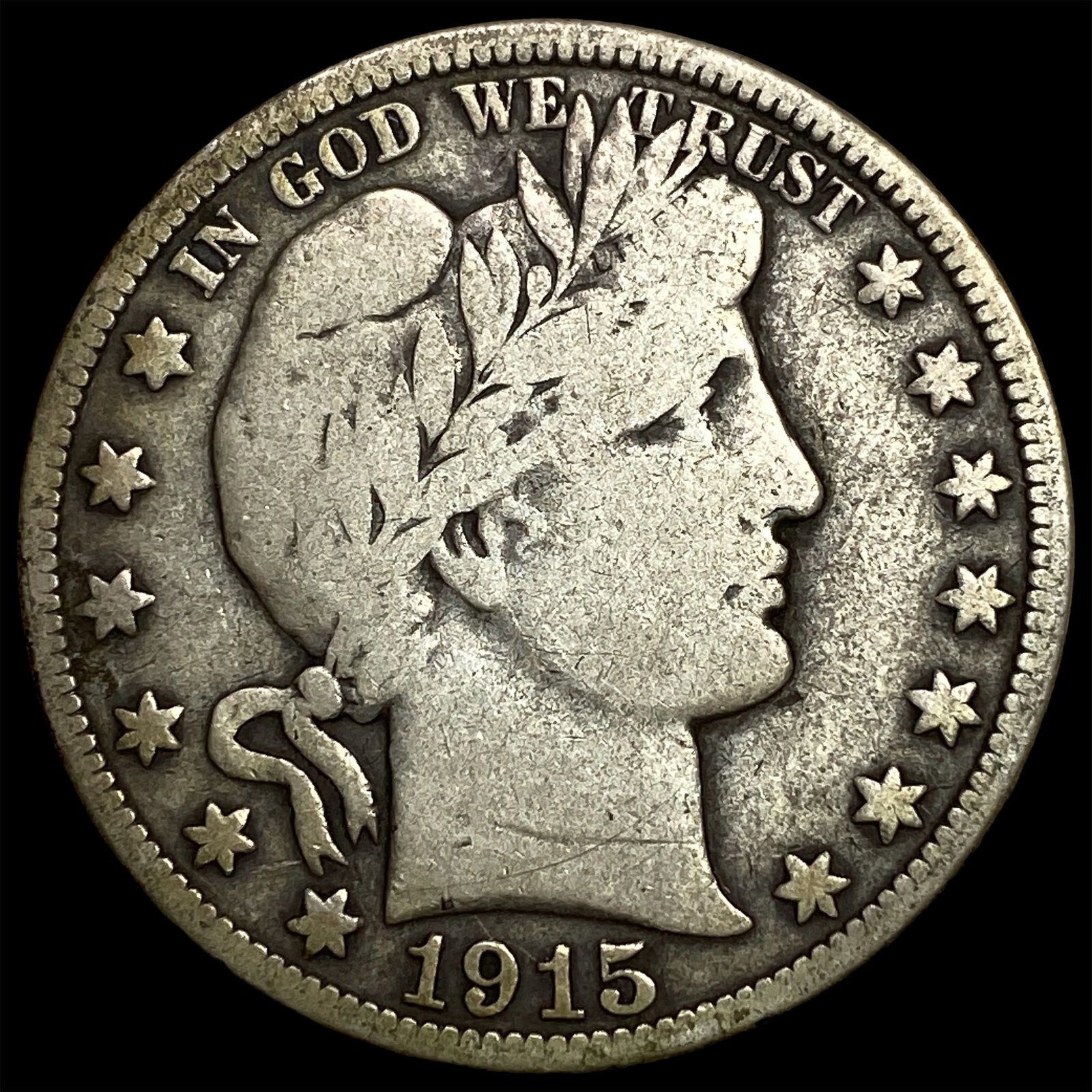 1915 Silver Barber Half Dollar LIGHTLY CIRCULATED: 1915 Silver Barber Half Dollar LIGHTLY CIRCULATED