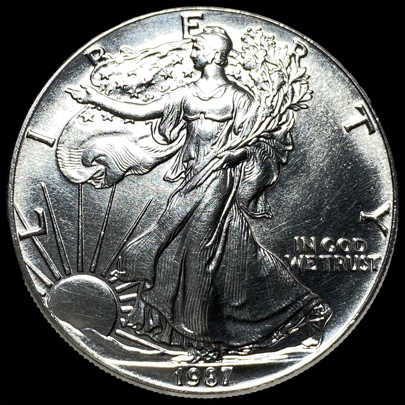 1987 Silver American Eagle $1 GEM BU (1 of 2)