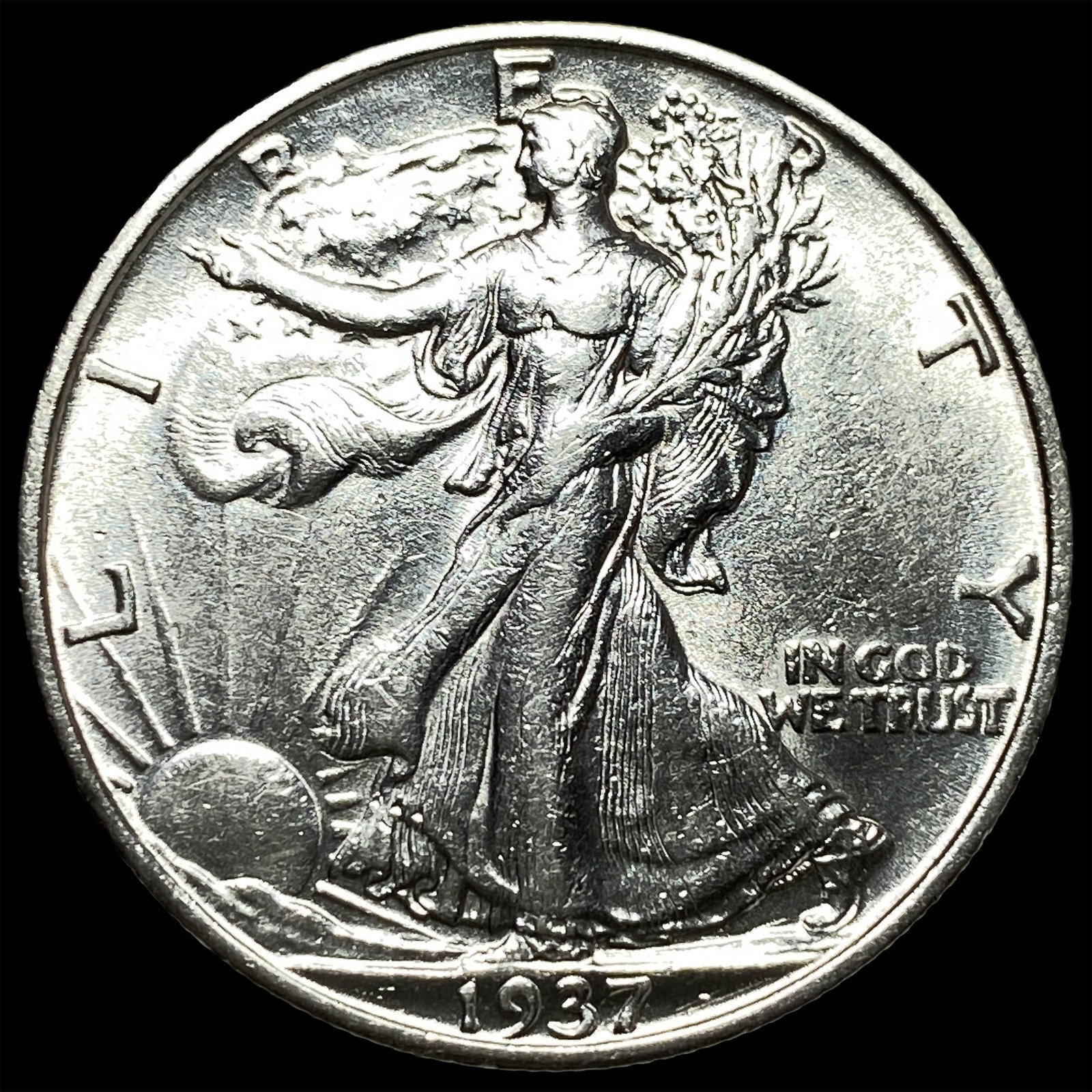 1937 Silver Walking Liberty Half Dollar UNCIRCULATED: 1937 Silver Walking Liberty Half Dollar UNCIRCULATED