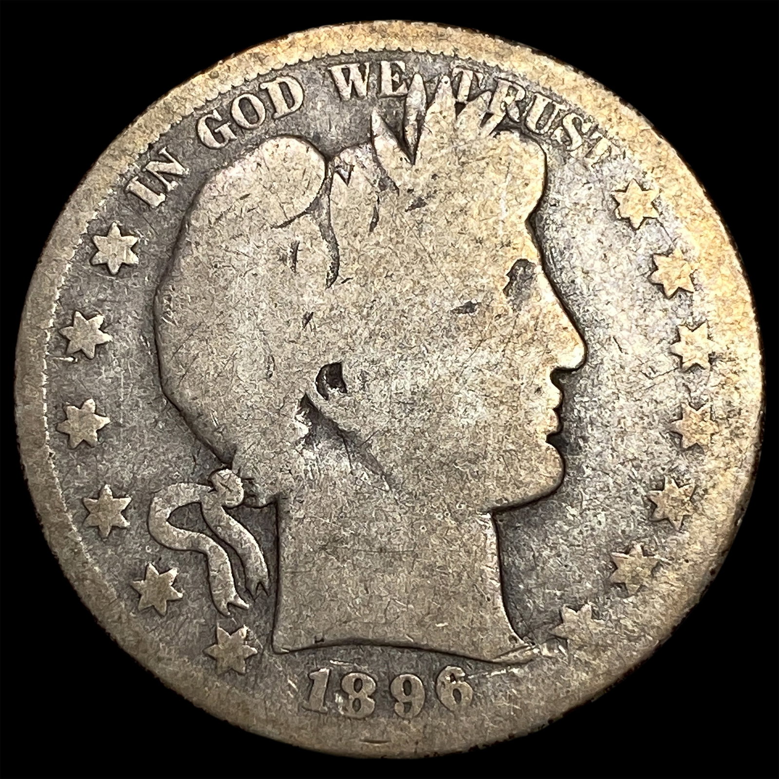 1896-S Silver Barber Half Dollar LIGHTLY CIRCULATED: 1896-S Silver Barber Half Dollar LIGHTLY CIRCULATED