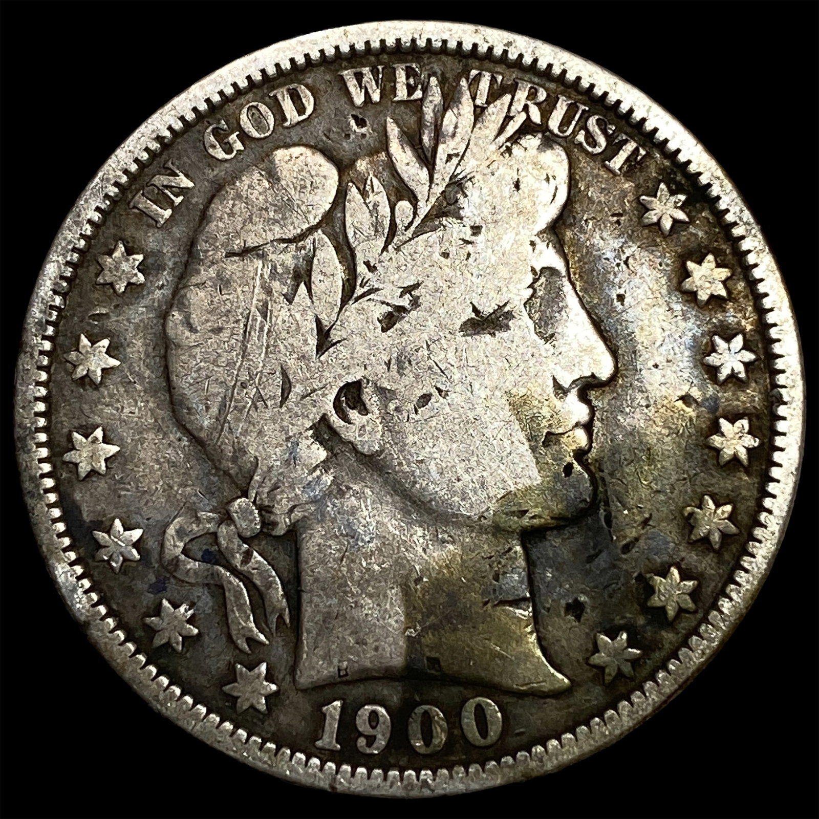 1900-O Silver Barber Half Dollar LIGHTLY CIRCULATED: 1900-O Silver Barber Half Dollar LIGHTLY CIRCULATED