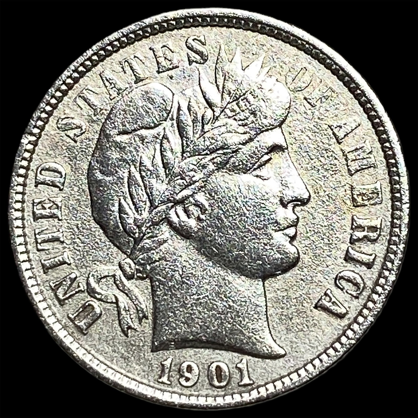 1901 Barber Dime CLOSELY UNCIRCULATED: 1901 Barber Dime CLOSELY UNCIRCULATED