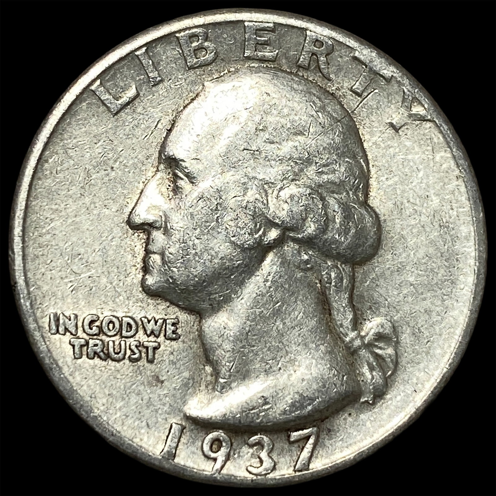 1937-D Silver Washington Quarter CLOSELY UNCIRCULATED (1 of 2)