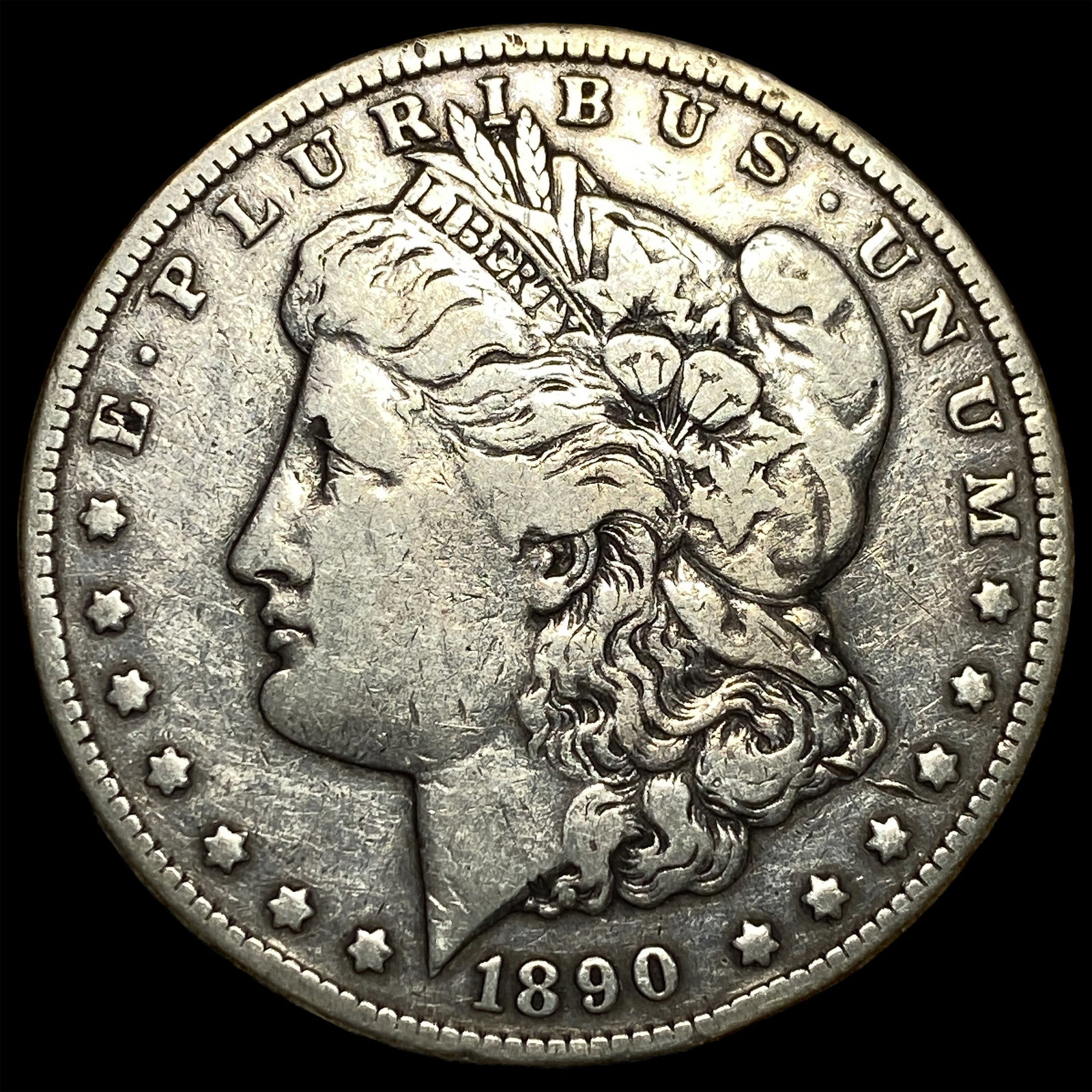 1890-CC Silver Morgan Dollar NEARLY UNCIRCULATED: 1890-CC Silver Morgan Dollar NEARLY UNCIRCULATED