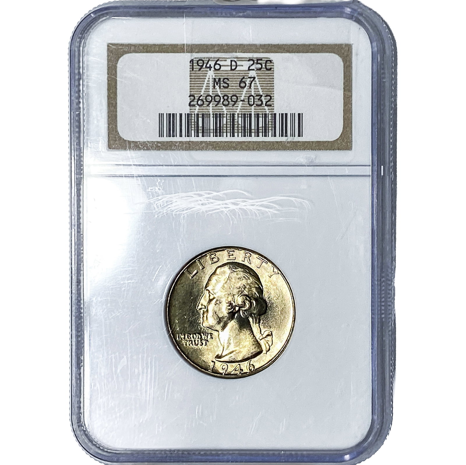 1946-D Washington Silver Quarter NGC MS67: 1946-D Washington Silver Quarter NGC MS67