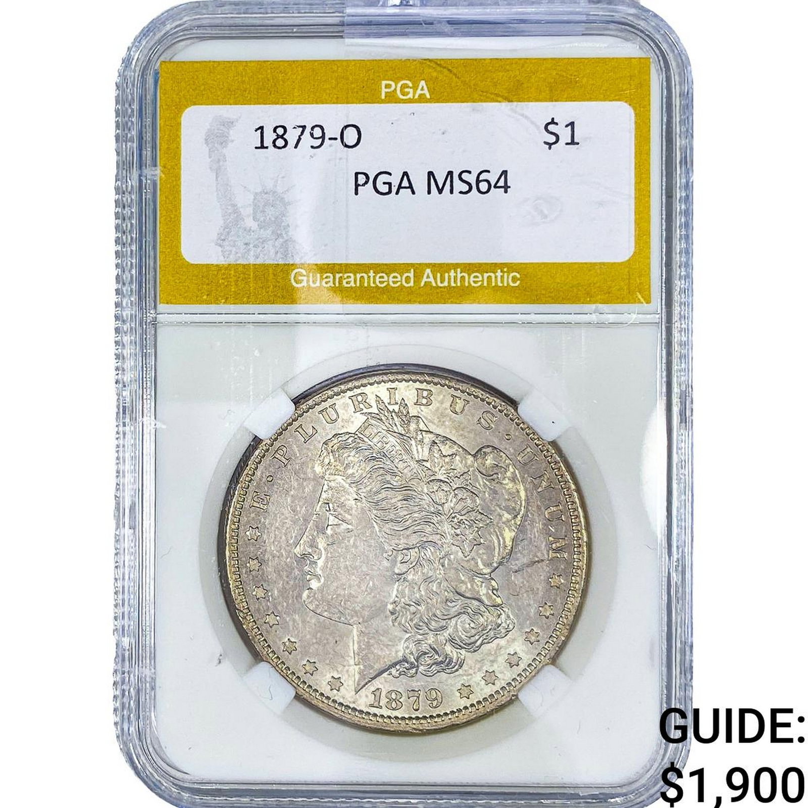 1879-O Morgan Silver Dollar PGA MS64: 1879-O Morgan Silver Dollar PGA MS64