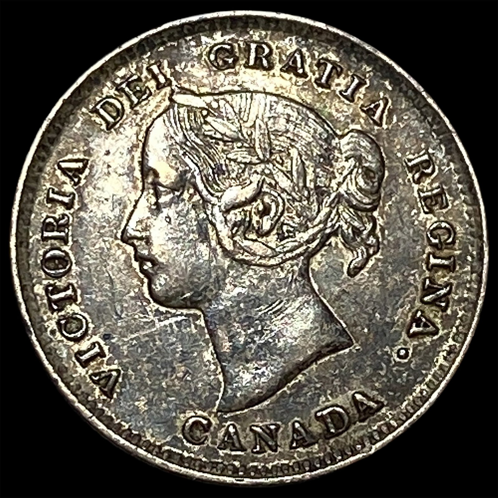 1896 Canada Silver 5 Cents CHOICE AU: 1896 Canada Silver 5 Cents CHOICE AU