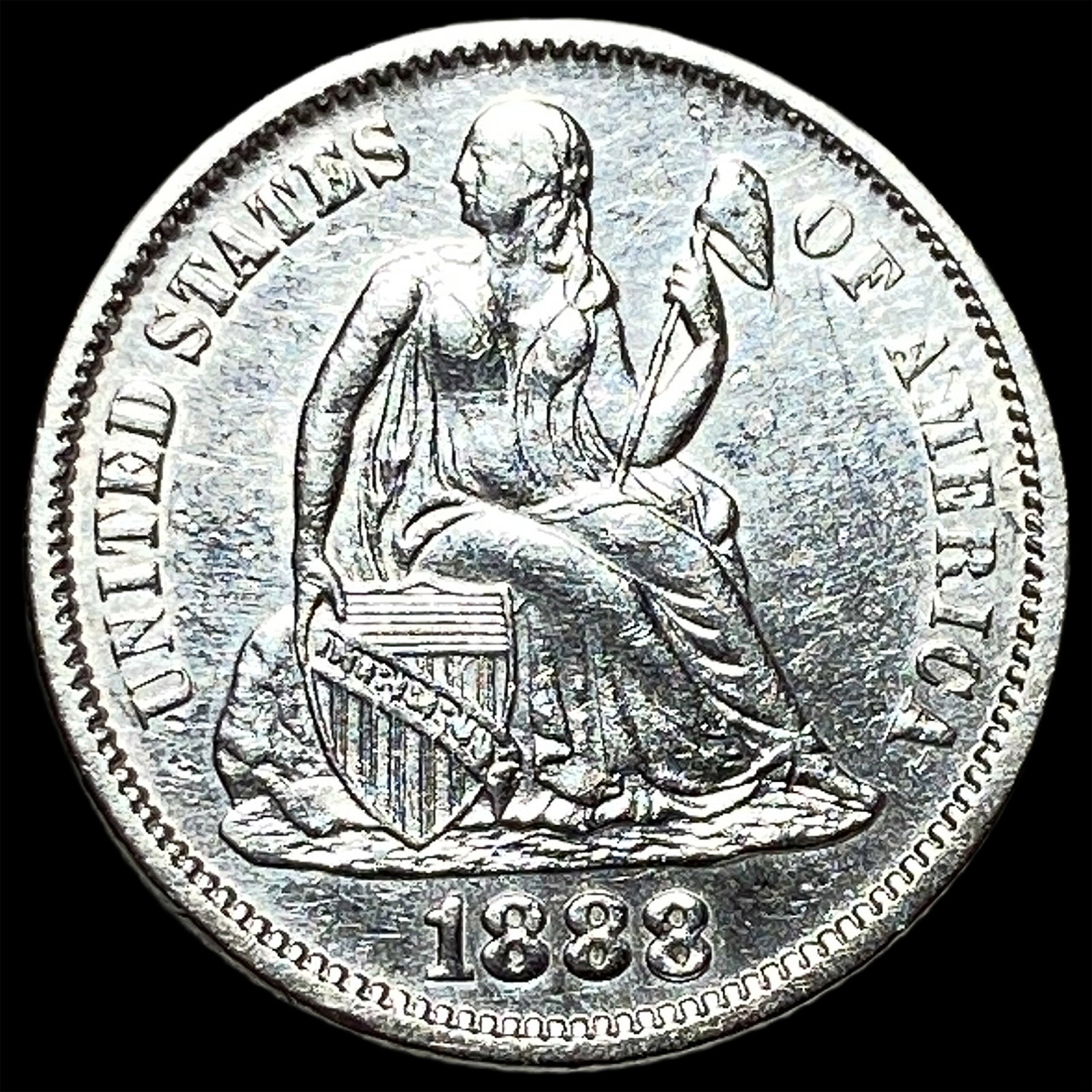 1888 Seated Liberty Dime UNCIRCULATED: 1888 Seated Liberty Dime UNCIRCULATED