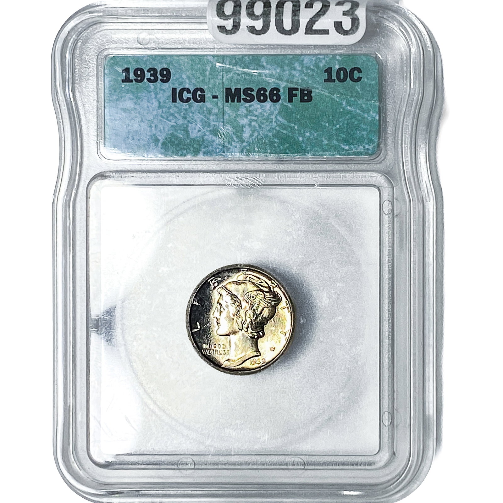 1939 Mercury Silver Dime ICG MS66 FB: 1939 Mercury Silver Dime ICG MS66 FB