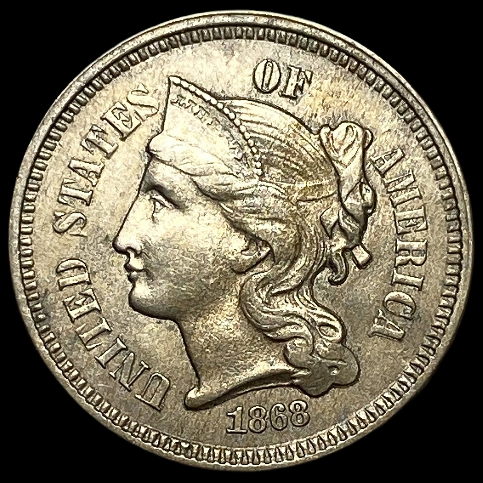 1868 Nickel Three-Cent Piece UNCIRCULATED (1 of 2)