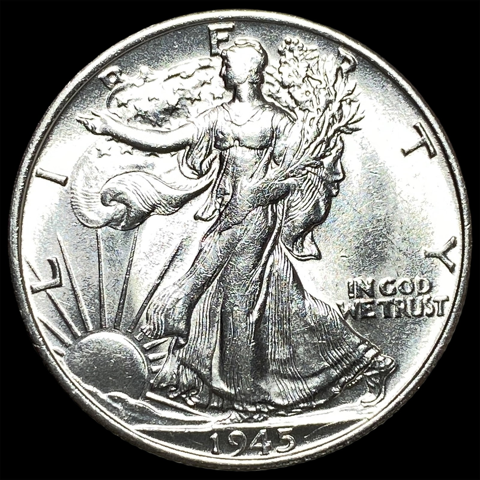 1945-S Silver Walking Liberty Half Dollar ABOUT UNCIRCULATED (1 of 2)