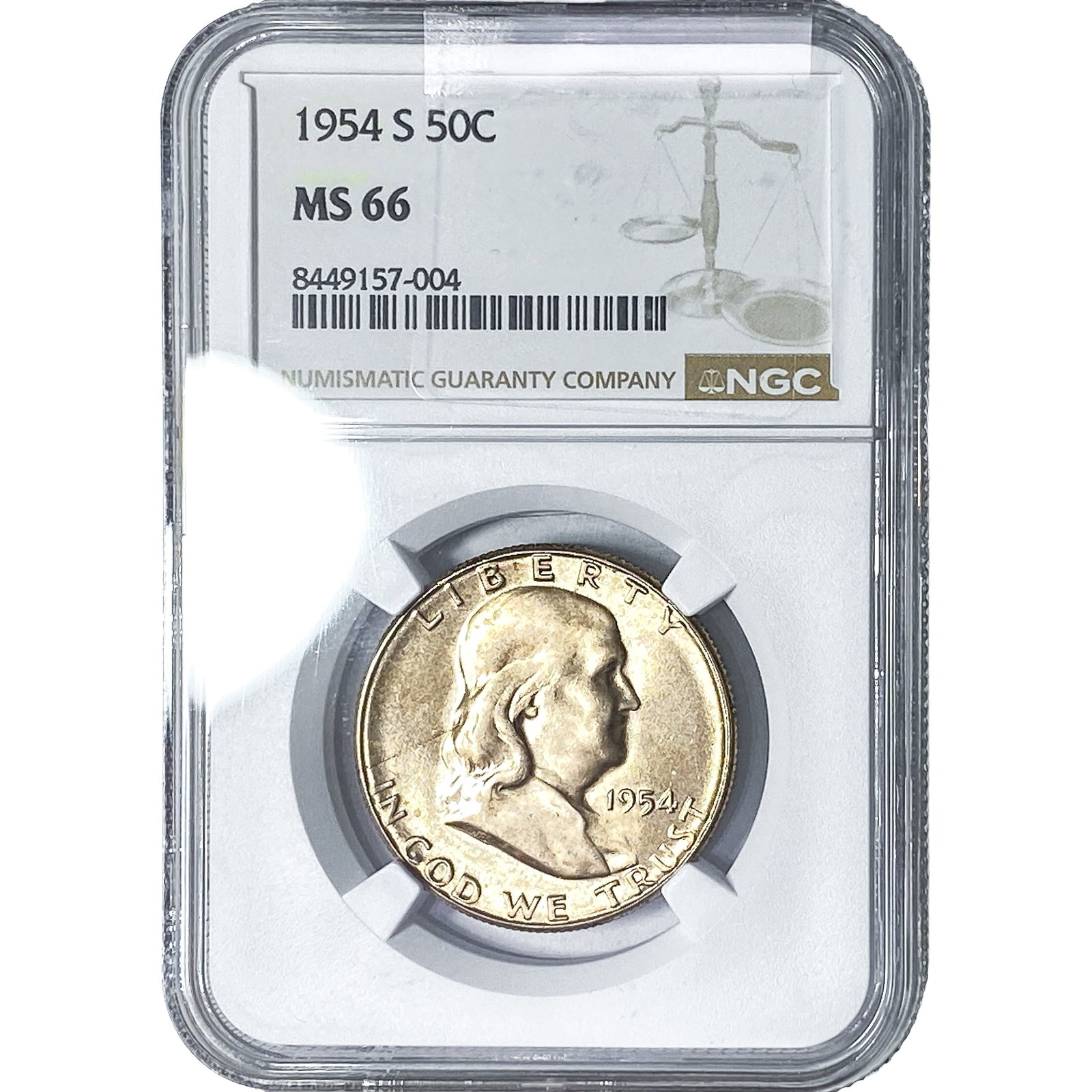 1954-S Franklin Half Dollar NGC MS66 (1 of 2)