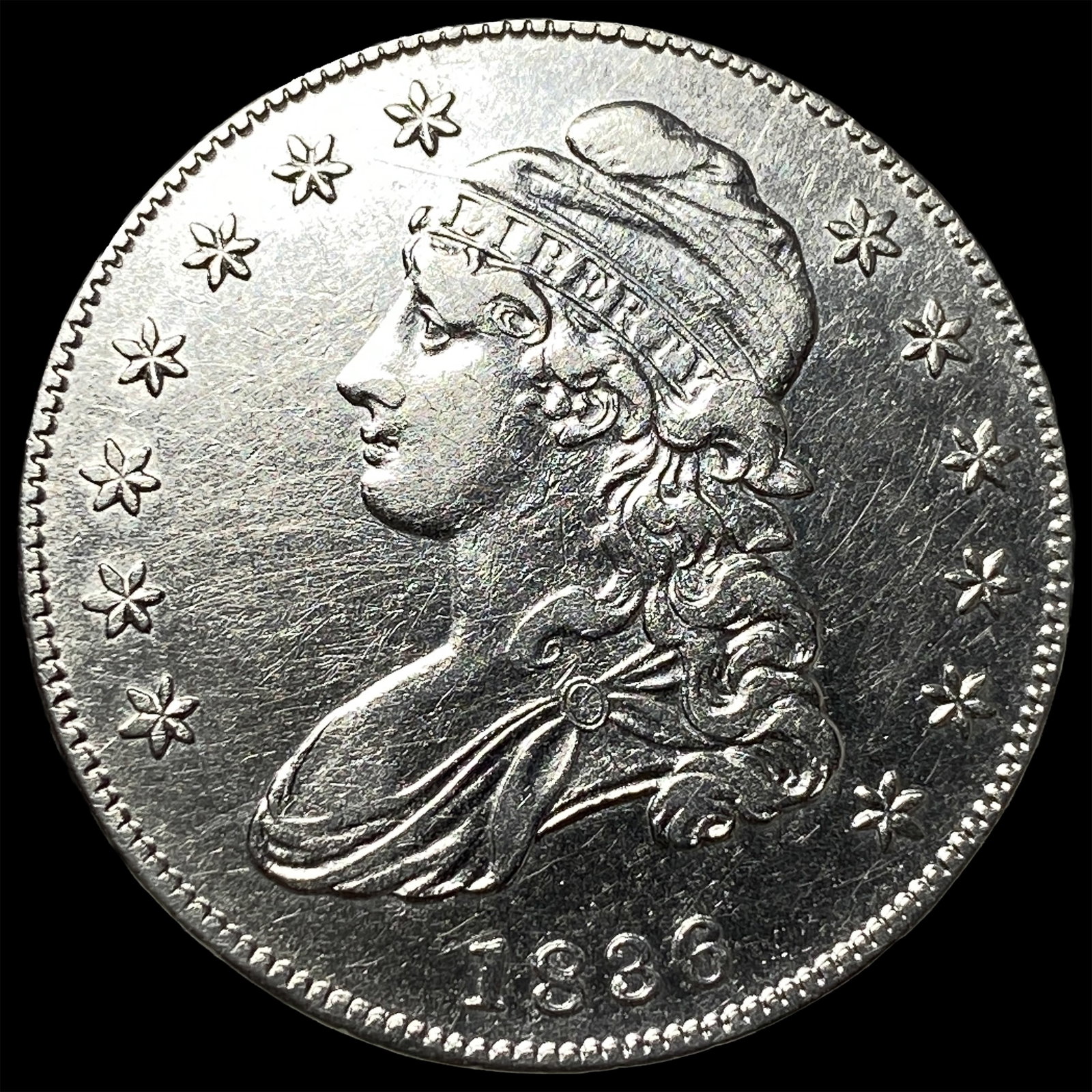 1836 Capped Bust Half Dollar CHOICE AU: 1836 Capped Bust Half Dollar CHOICE AU