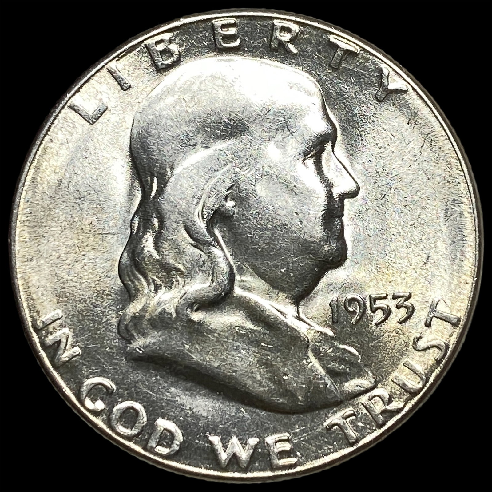 1953-S Silver Half Dollar Franklin HIGH GRADE (1 of 2)