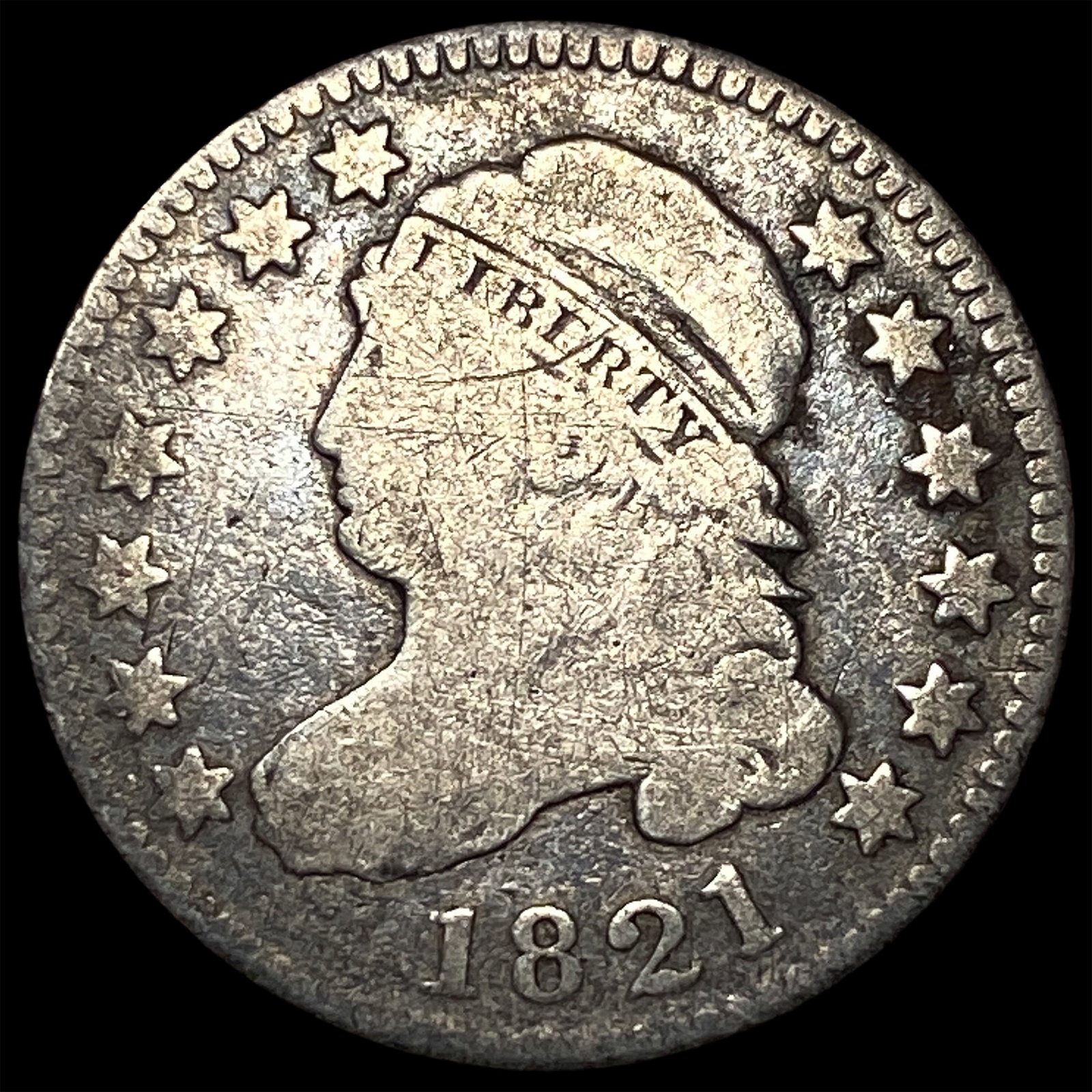 1821 Capped Bust Dime LIGHTLY CIRCULATED: 1821 Capped Bust Dime LIGHTLY CIRCULATED