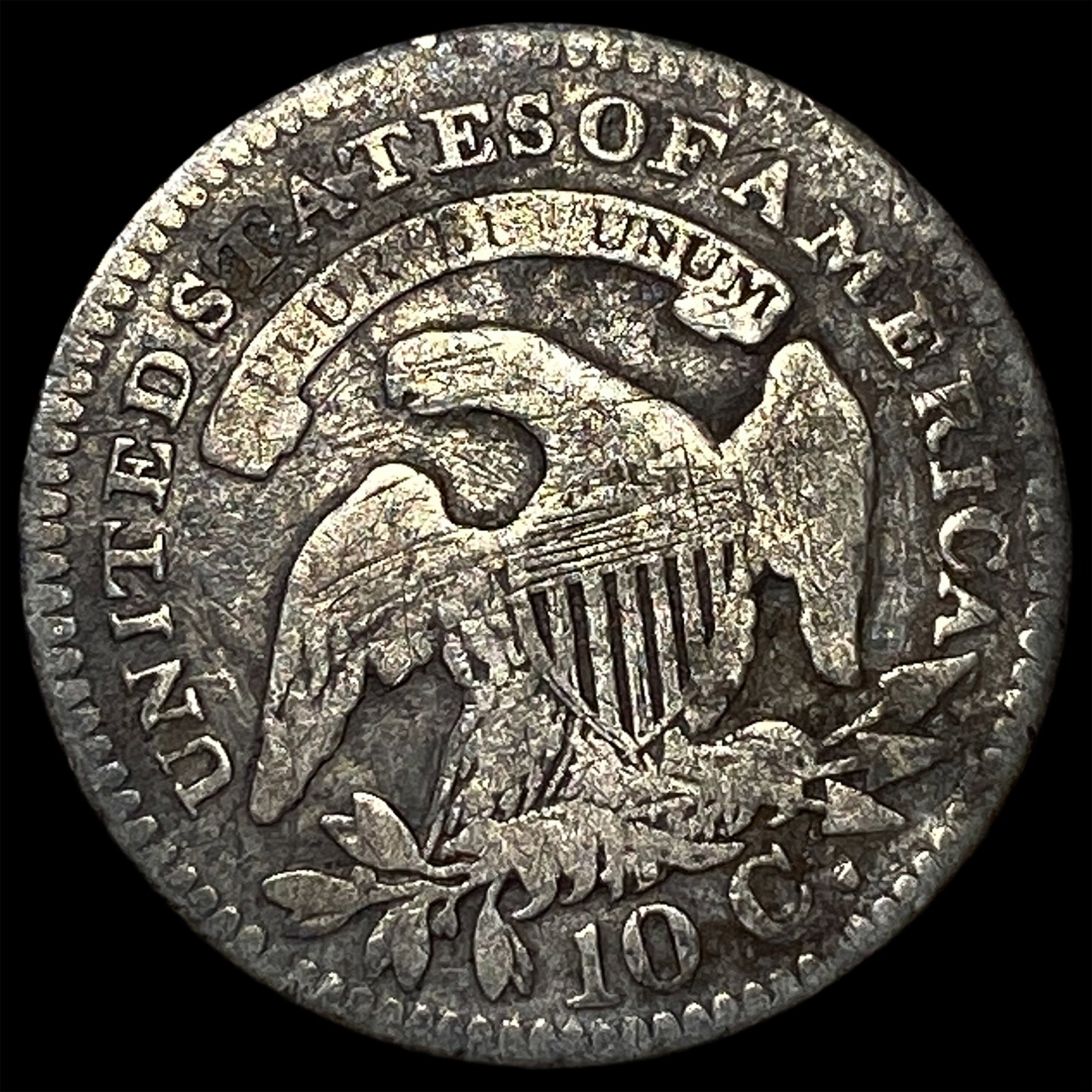 1821 Capped Bust Dime LIGHTLY CIRCULATED - 2