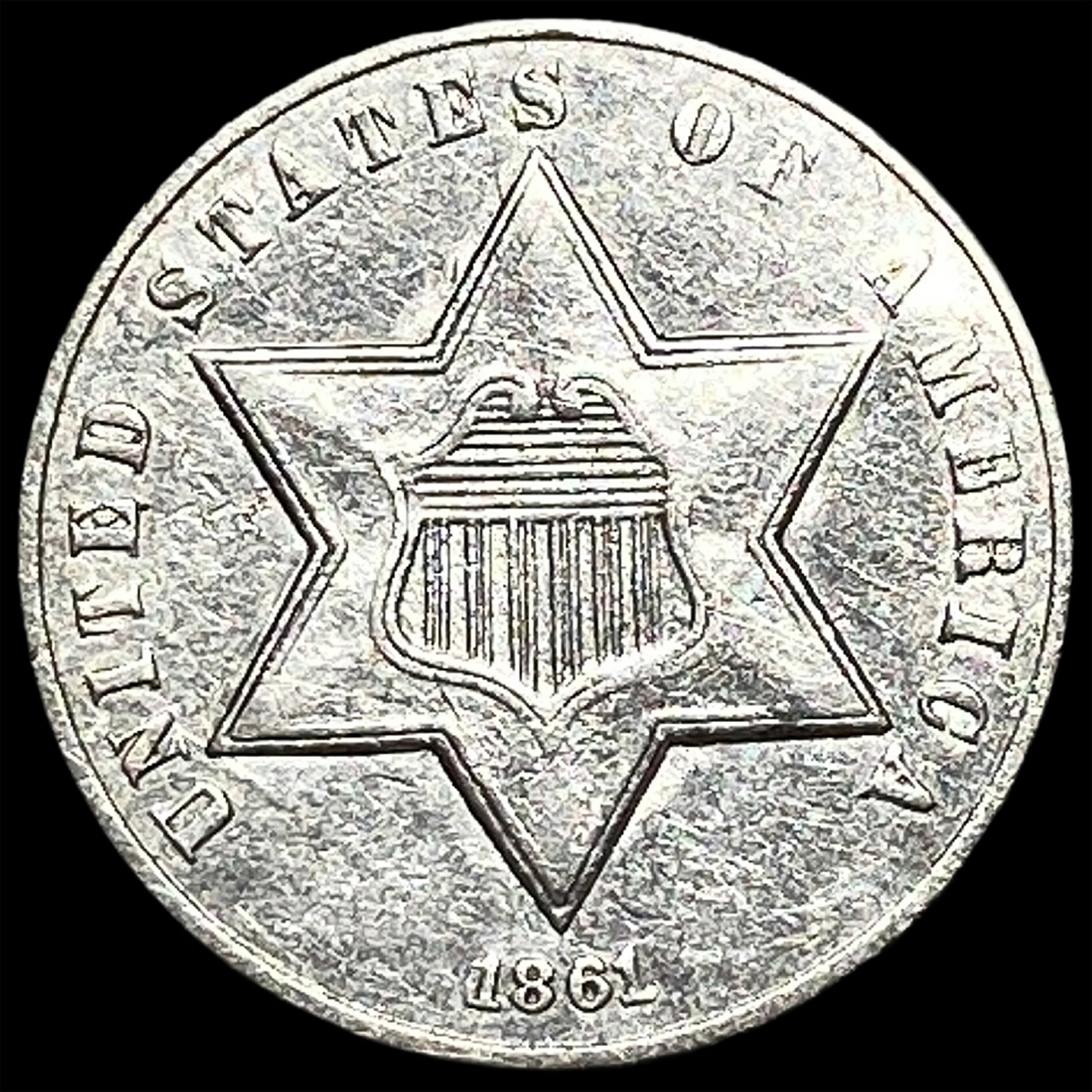 1861 Silver Three-Cent Piece UNCIRCULATED (1 of 2)
