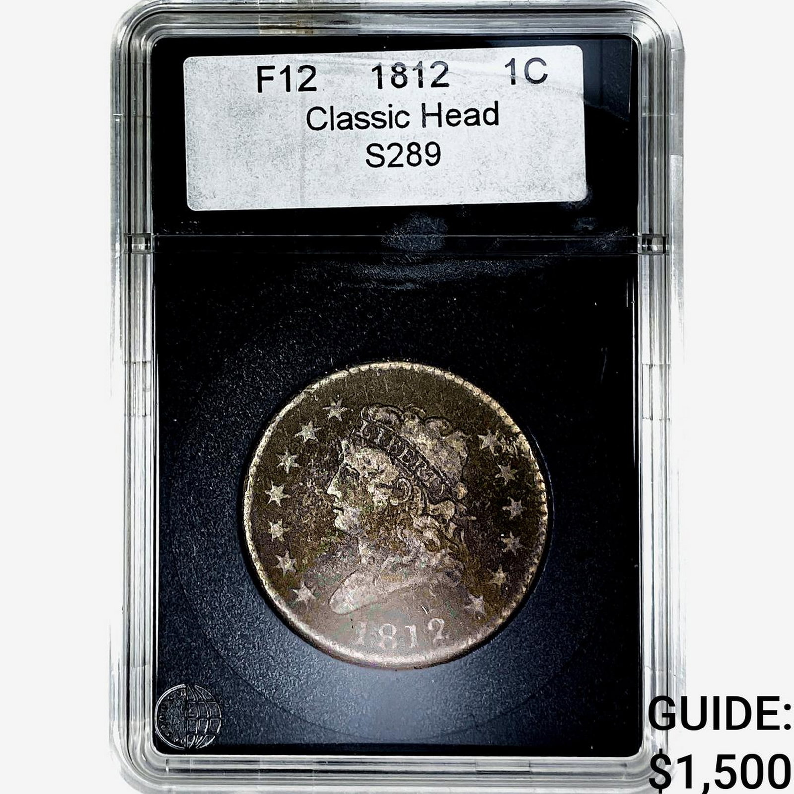 1812 Classic Head Large Cent F12 S289 (1 of 2)