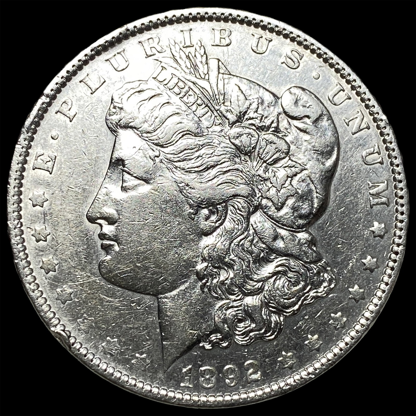 1892-S Silver Morgan Dollar CLOSELY UNCIRCULATED: 1892-S Silver Morgan Dollar CLOSELY UNCIRCULATED