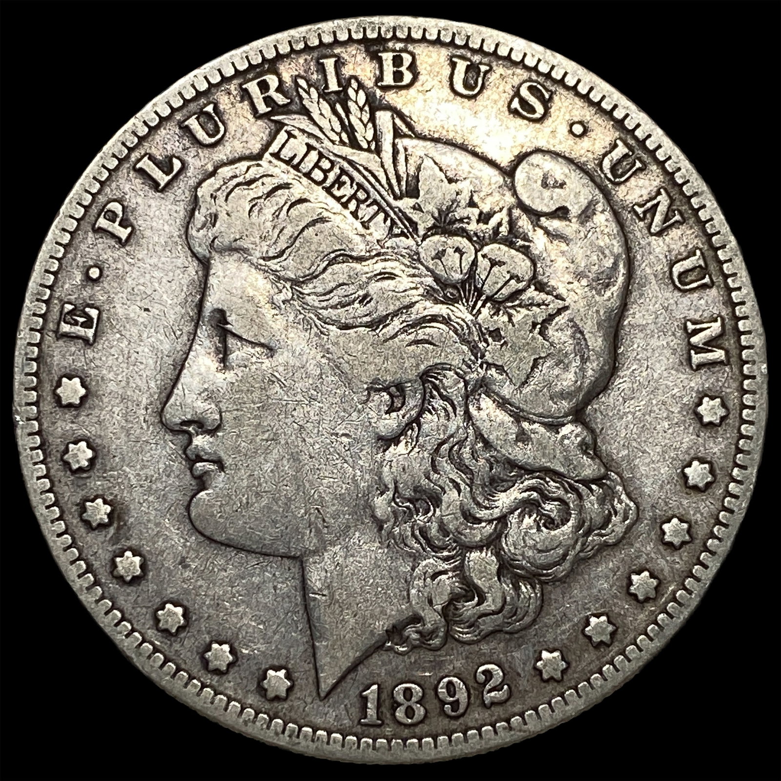 1892-S Silver Morgan Dollar NEARLY UNCIRCULATED: 1892-S Silver Morgan Dollar NEARLY UNCIRCULATED