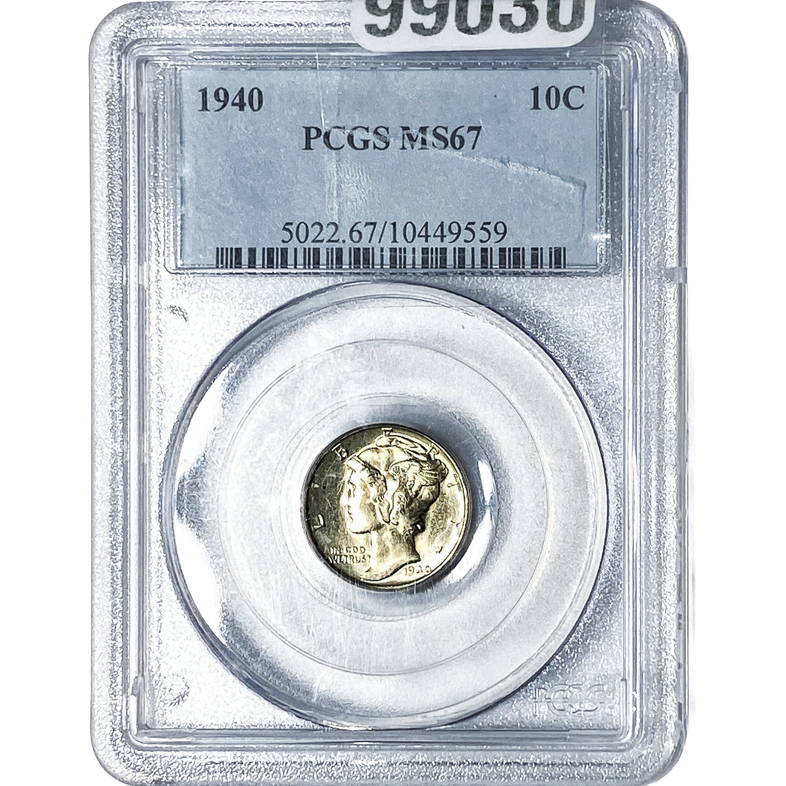 1940 Mercury Silver Dime PCGS MS67: 1940 Mercury Silver Dime PCGS MS67
